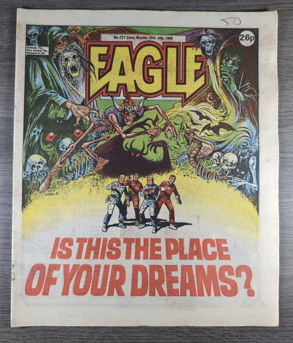 Eagle Comic Issue No. 227 26th July 1986 Vintage Retro UK Comic