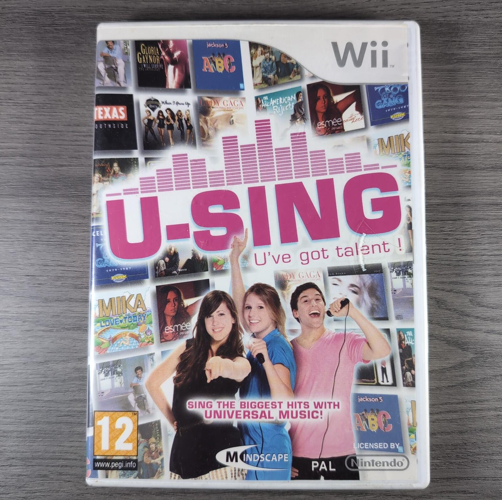 Nintendo Wii Logitech Microphones x 2 With Glee Karaoke & U-Sing Games