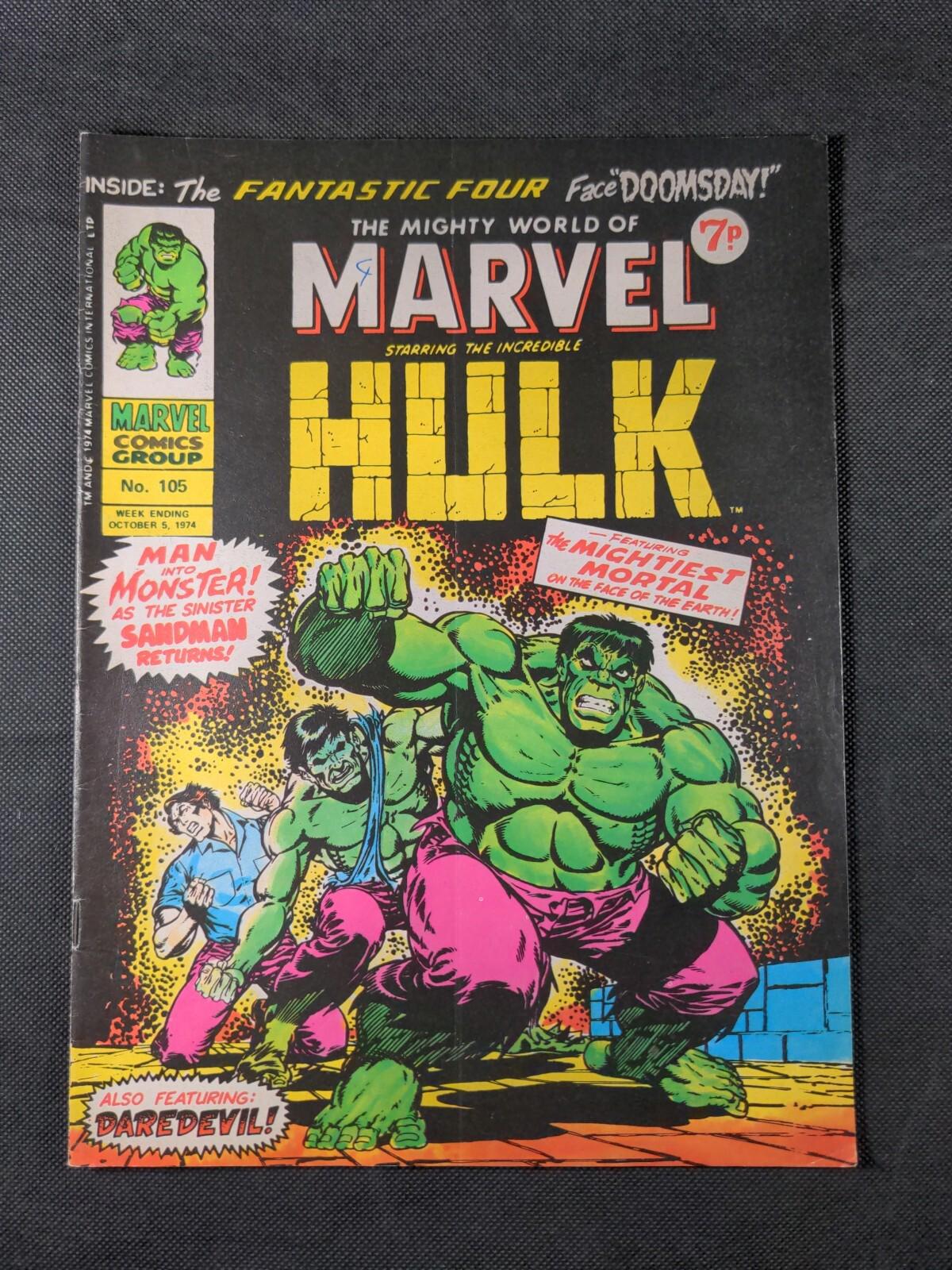 Mighty World of Marvel Issue No 105 October 1974 Marvel UK Vintage Comic