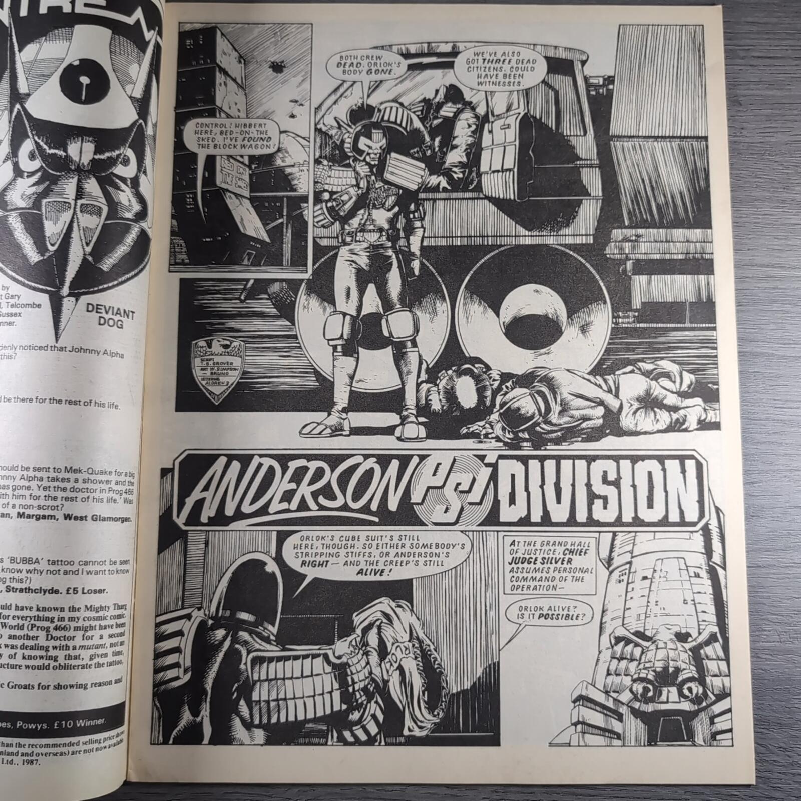 2000AD Prog 530 Featuring Judge Dredd 11th July 1987 Vintage Comic