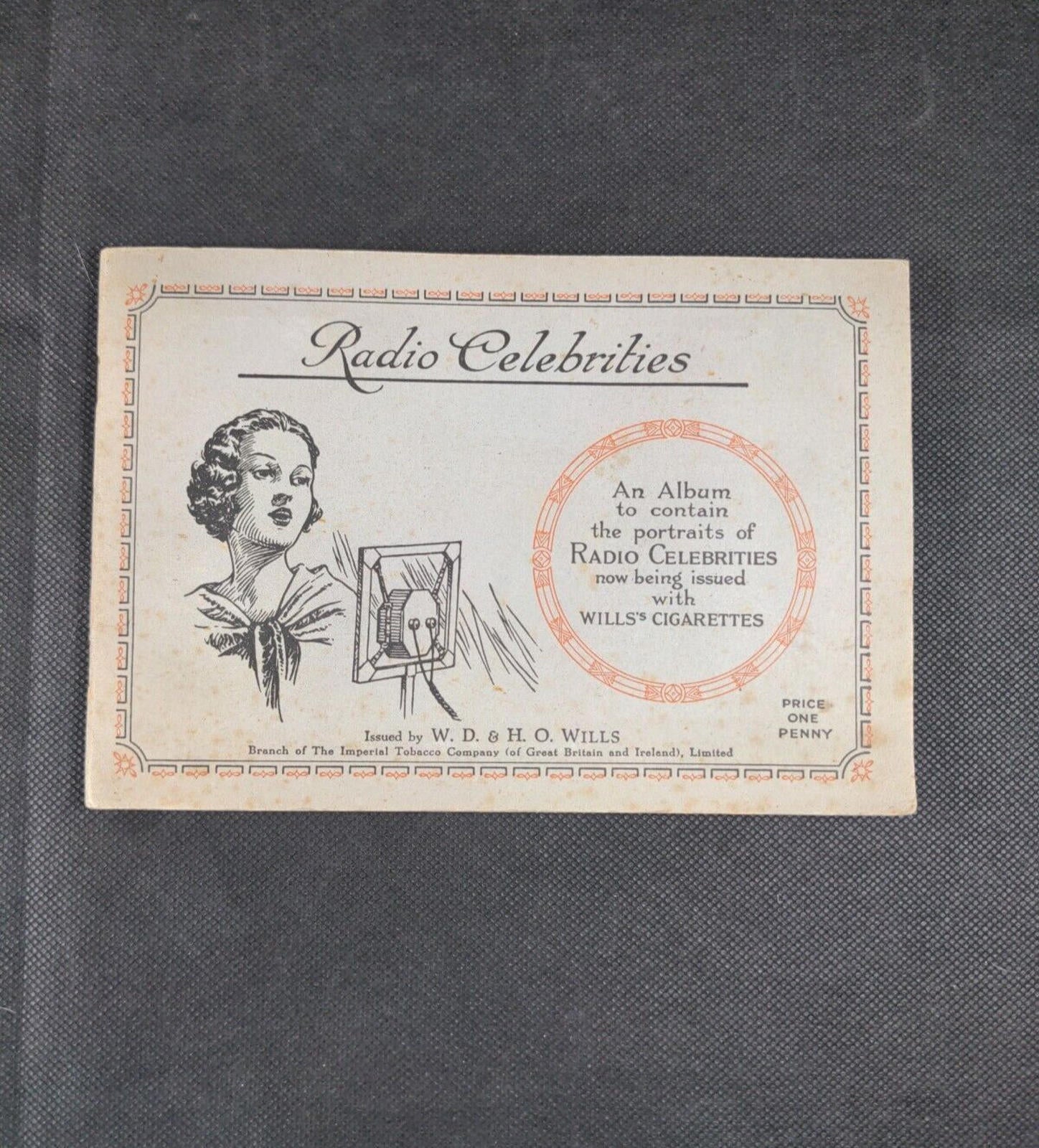 Radio Celebrities Wills Cigarette Cards Complete Set Vintage Year 1934