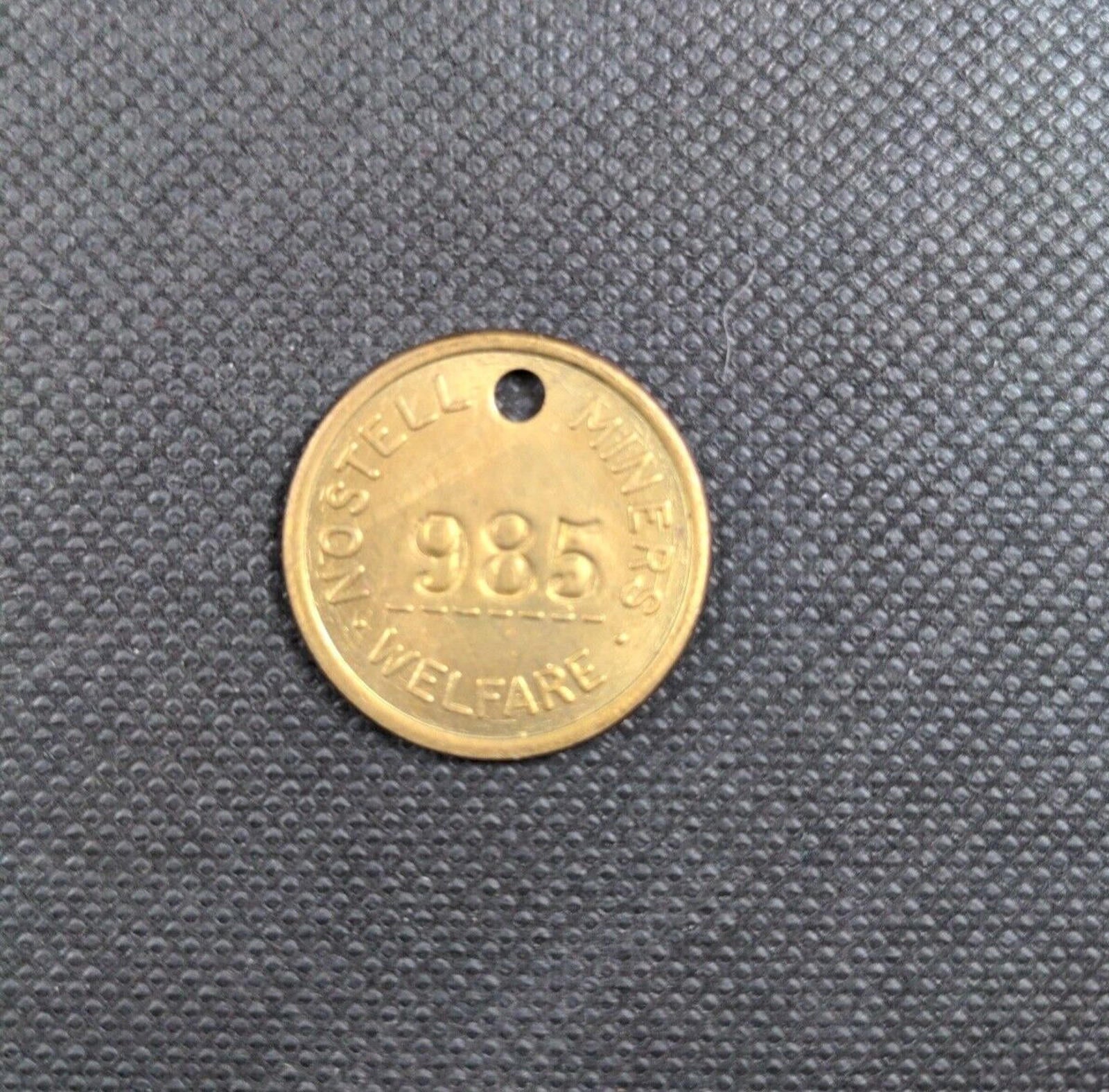 Nostell No 985 Brass Miners Welfare Pit Check Token Tally
