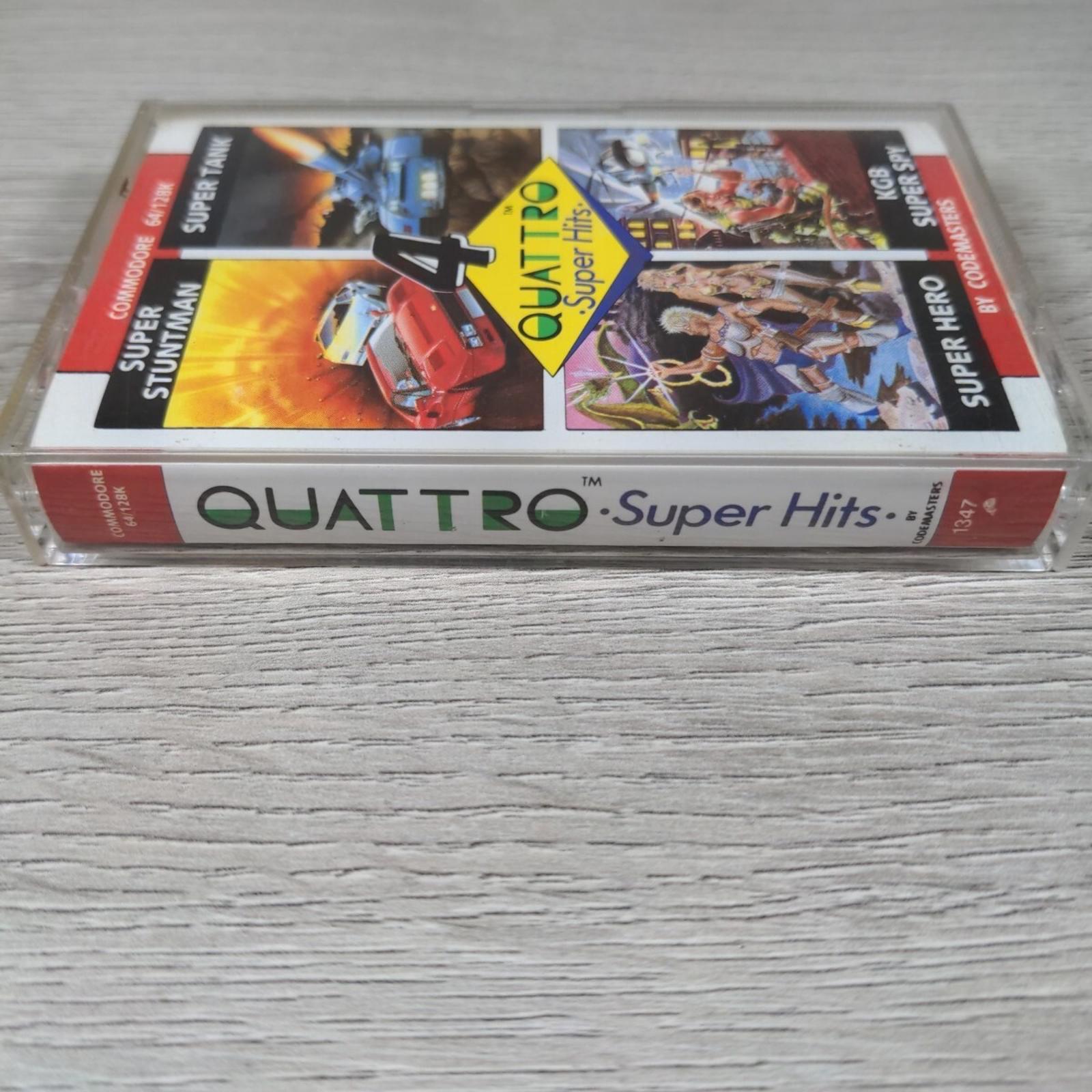 Quattro Super Hits Commodore 64 C64 Video Game Cassette Tested & Working