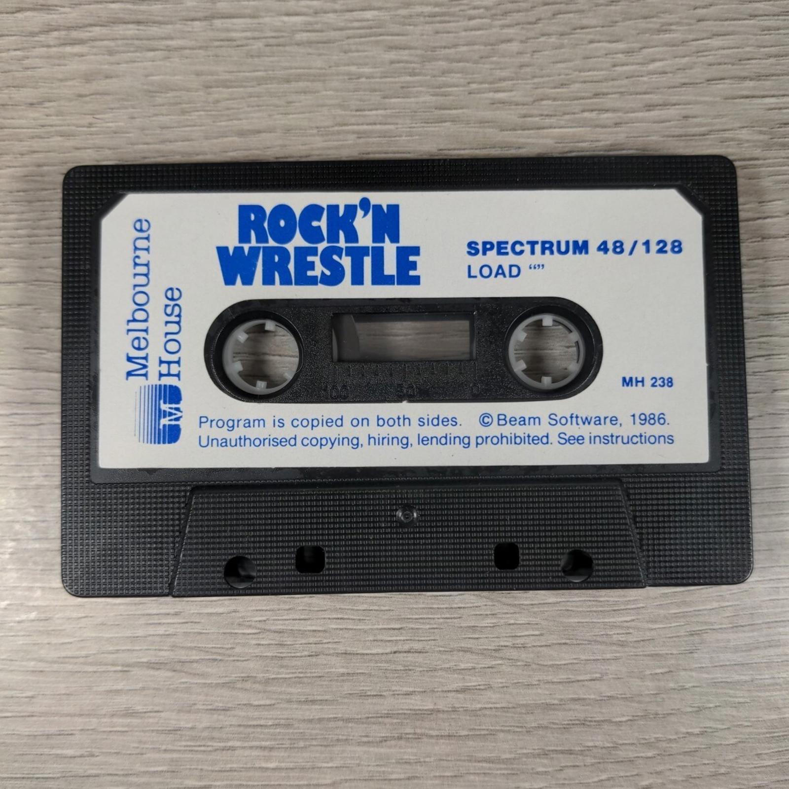 Rock N Wrestle ZX Spectrum 48K 128K Game Cassette Tested & Working