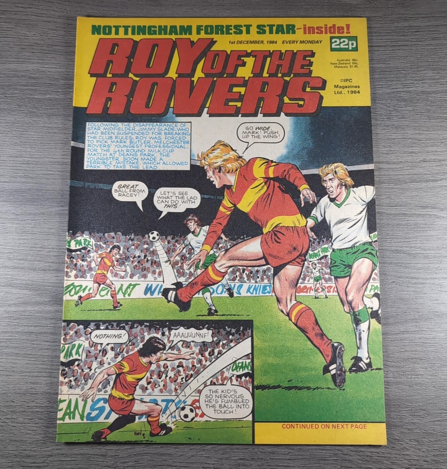 Roy of The Rovers 1st December 1984 Vintage Comic IPC Magazines