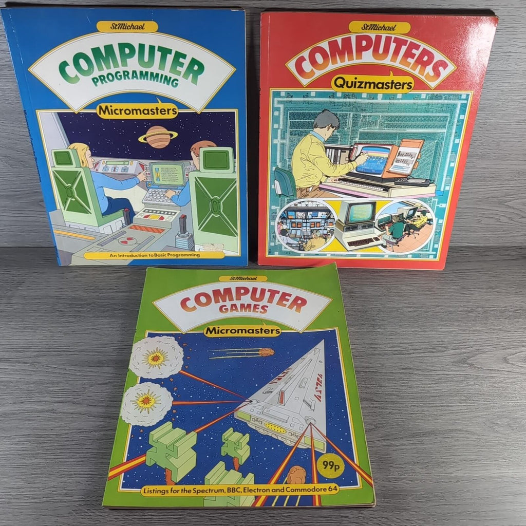 St Michael Micromasters Computer Programming Books Bundle x 3 BBC Commodore 64