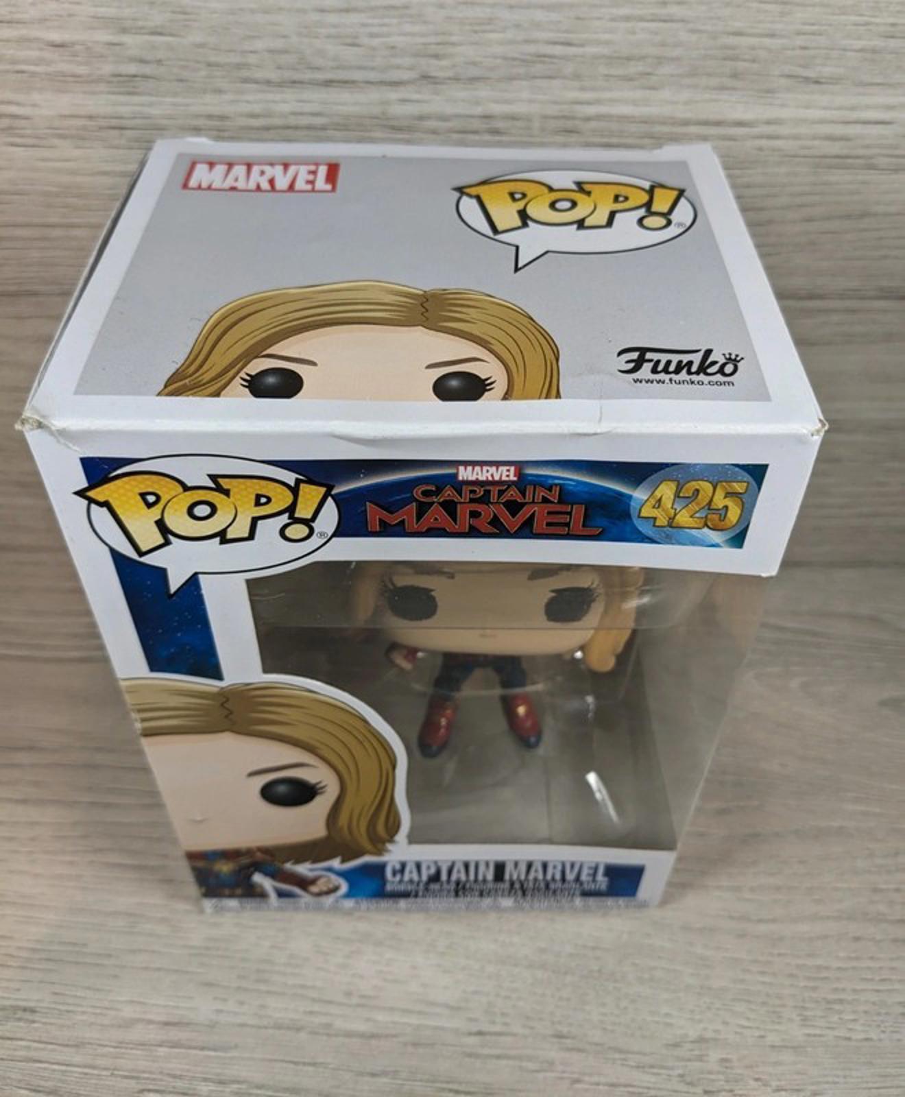 Funko Pop Captain Marvel No 425 Toy Bobble Head Figure - Retrorama UK