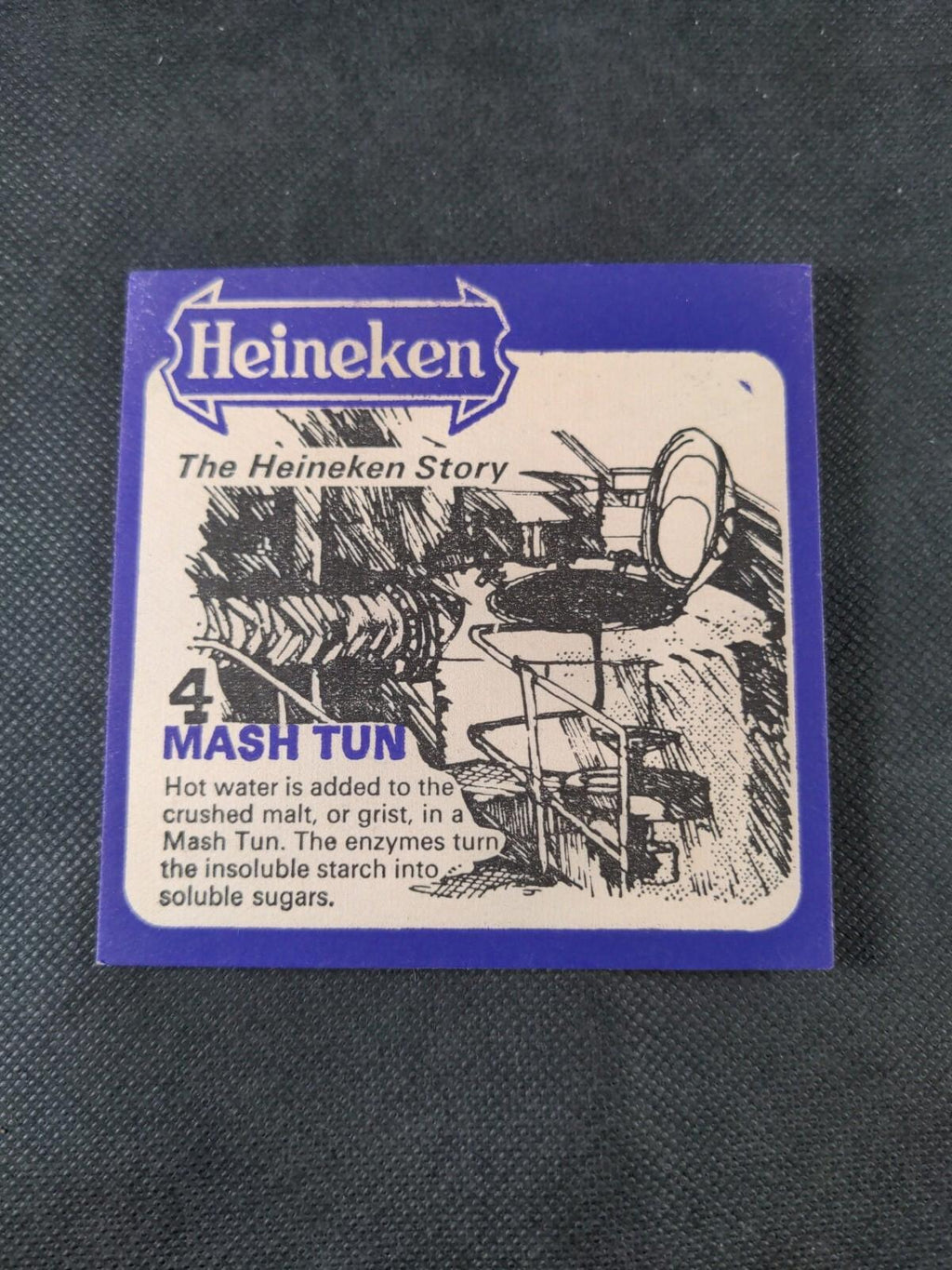 4 Vintage Beer Mats Heineken Larger - Retrorama UK