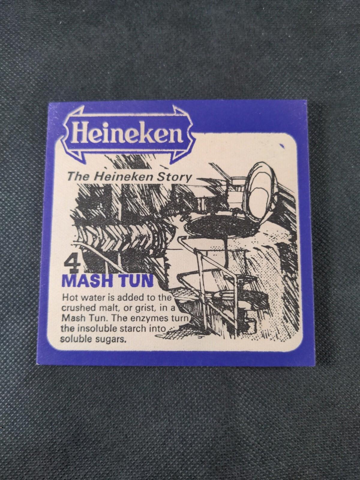 4 Vintage Beer Mats Heineken Larger - Retrorama UK