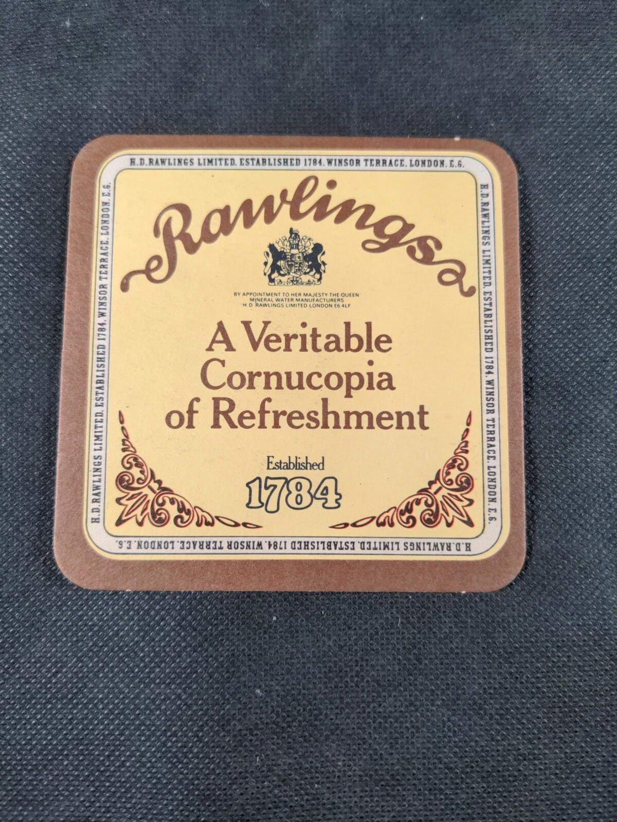 3 Vintage Beer Mats Rawlings Fruit Jucies