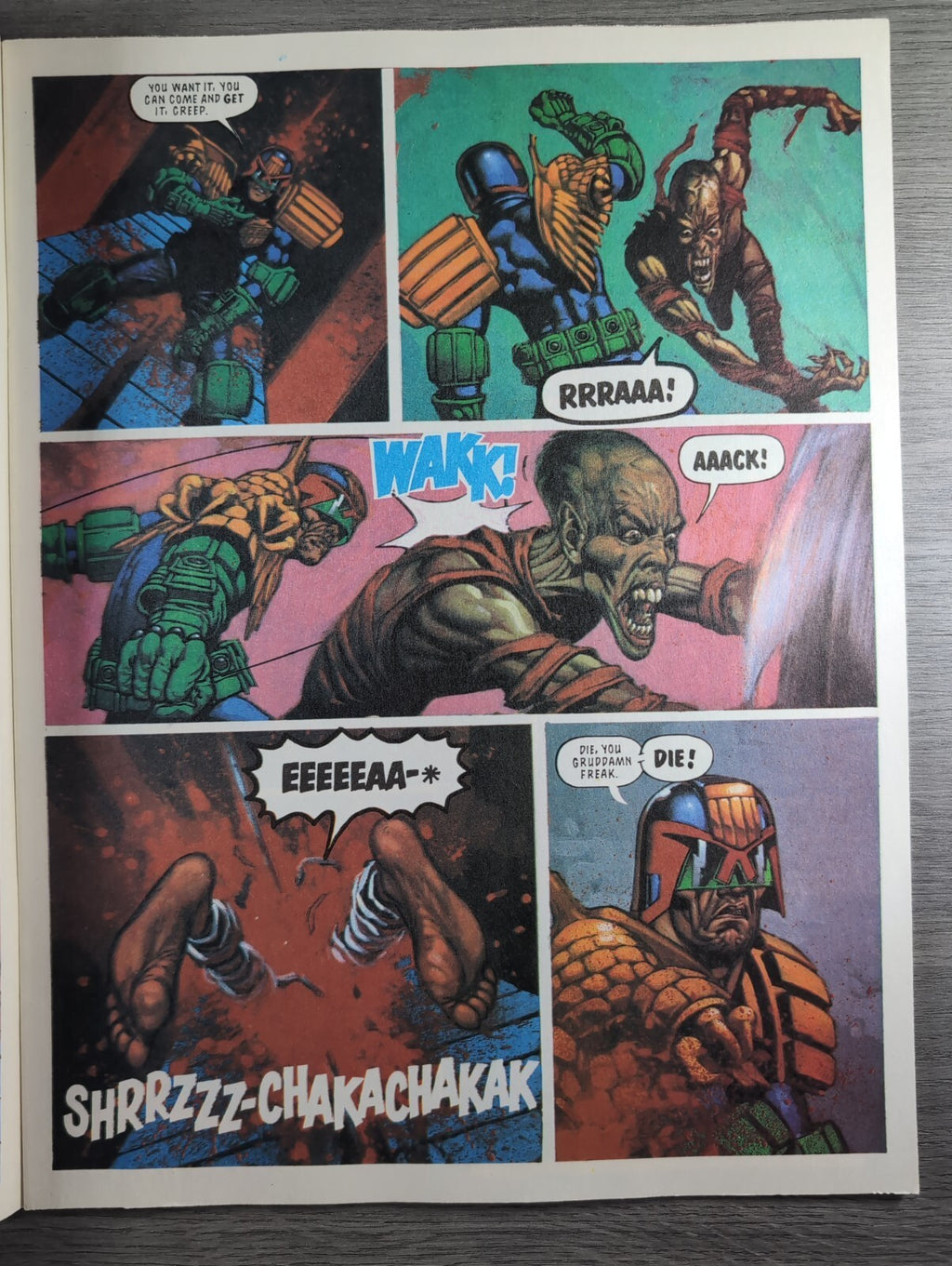 2000AD Prog 865 Featuring Judge Dredd Comic 11th Dec 1993 Vintage Retro Comic