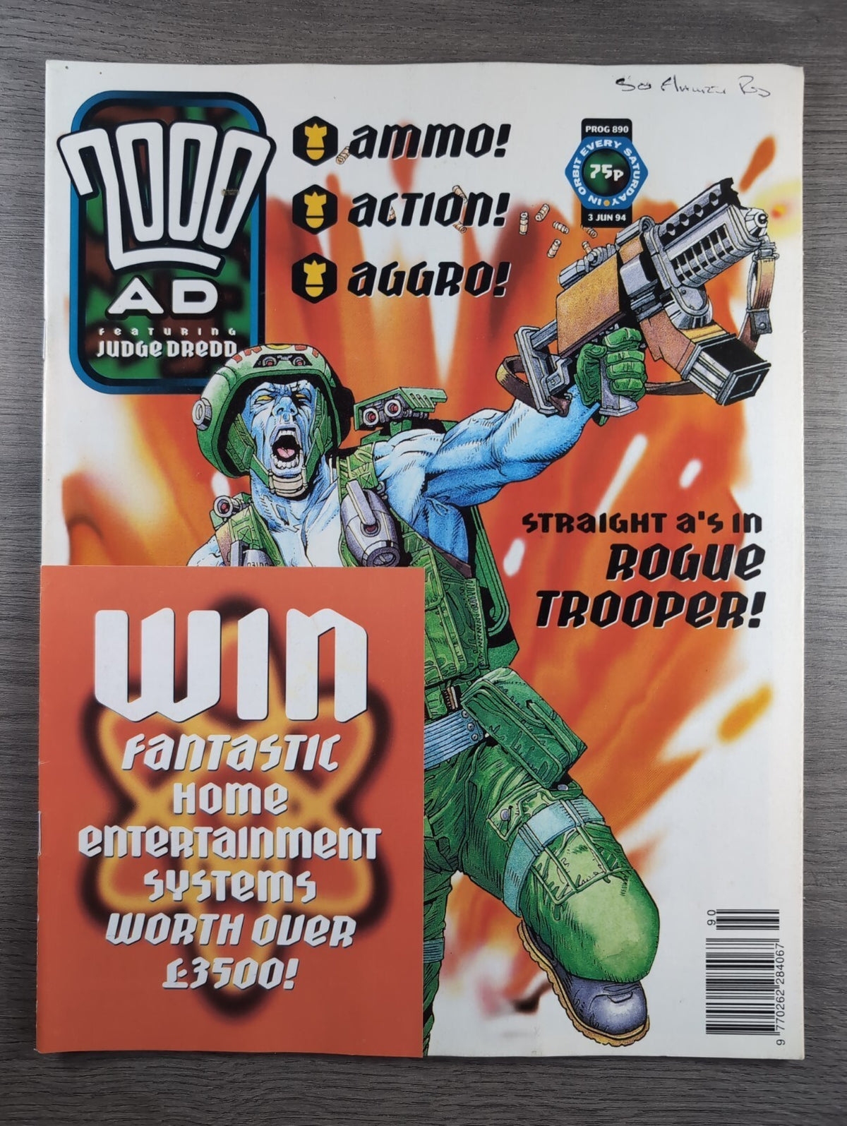 2000AD Prog 890 Featuring Judge Dredd Comic 3rd June 1994 Vintage Retro Comic