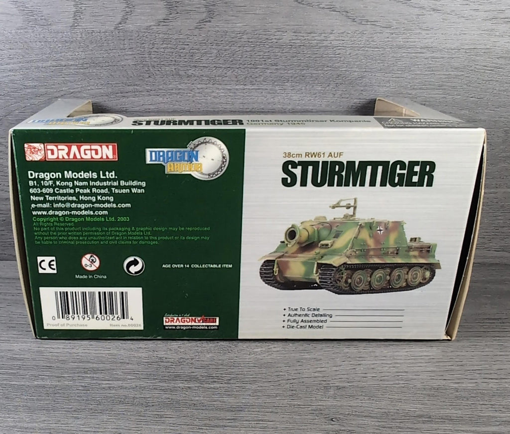 Dragon Armor Sturmtiger 38cm RW61 AUF 1:72 Scale Model Tank 60026