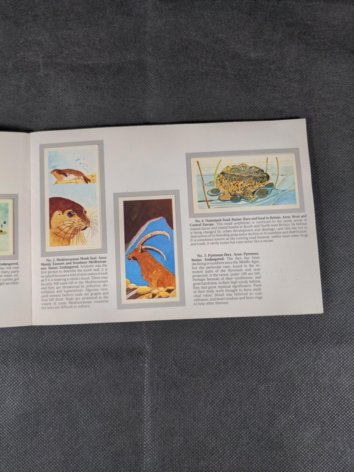 Brooke Bond Tea Cards: Vanishing Wildlife  Album Complete - All Cards In The Set