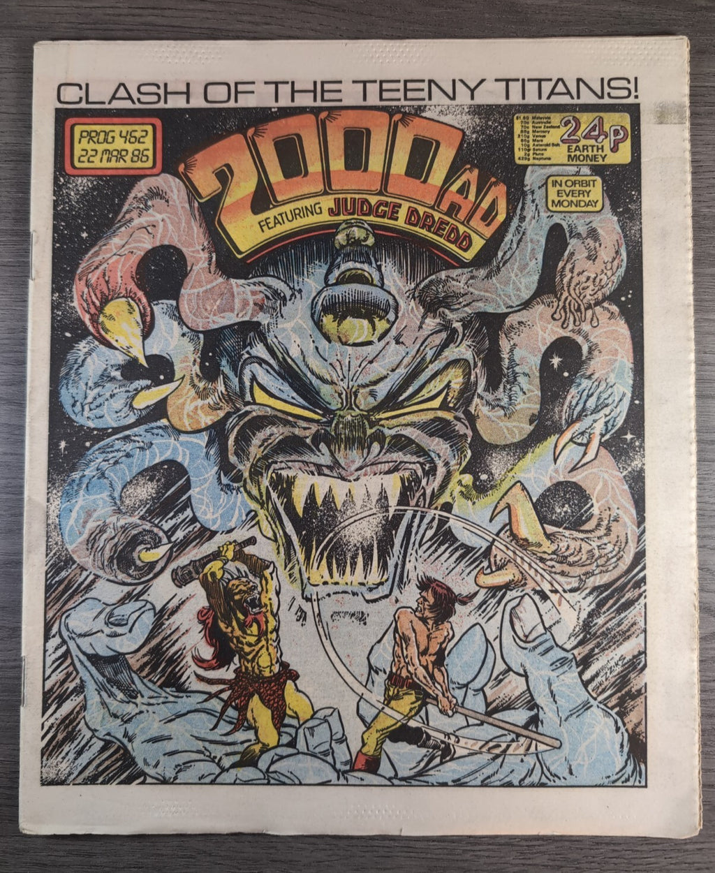 2000AD Prog 462 Featuring Judge Dread Comic 22 March 1986 Vintage Retro Comic