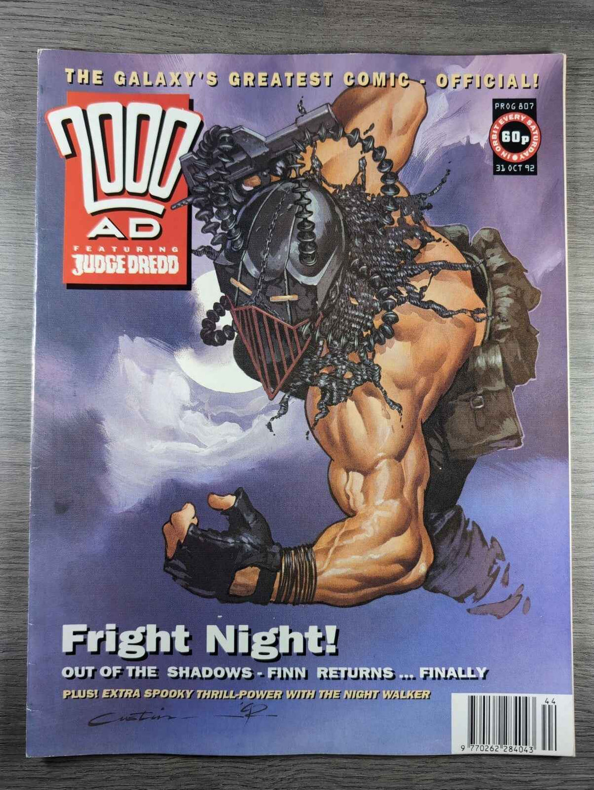 2000AD Prog 807 Featuring Judge Dredd Comic 31st Oct 1992 Vintage Retro Comic