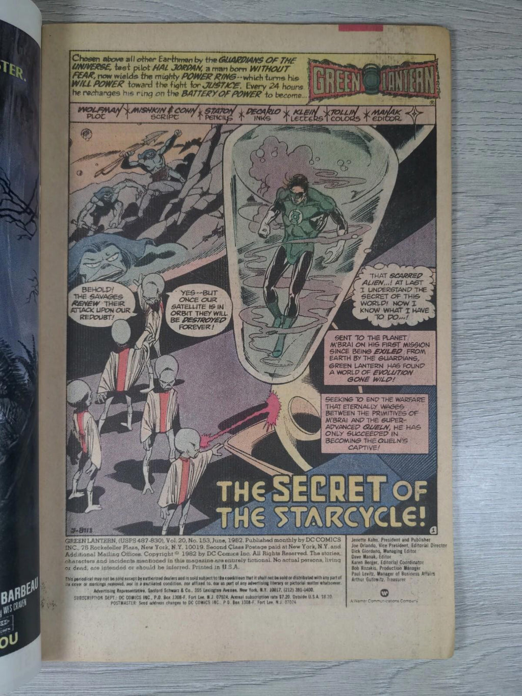 DC Comics Green Lantern #153 June 1982 - Vintage Comic