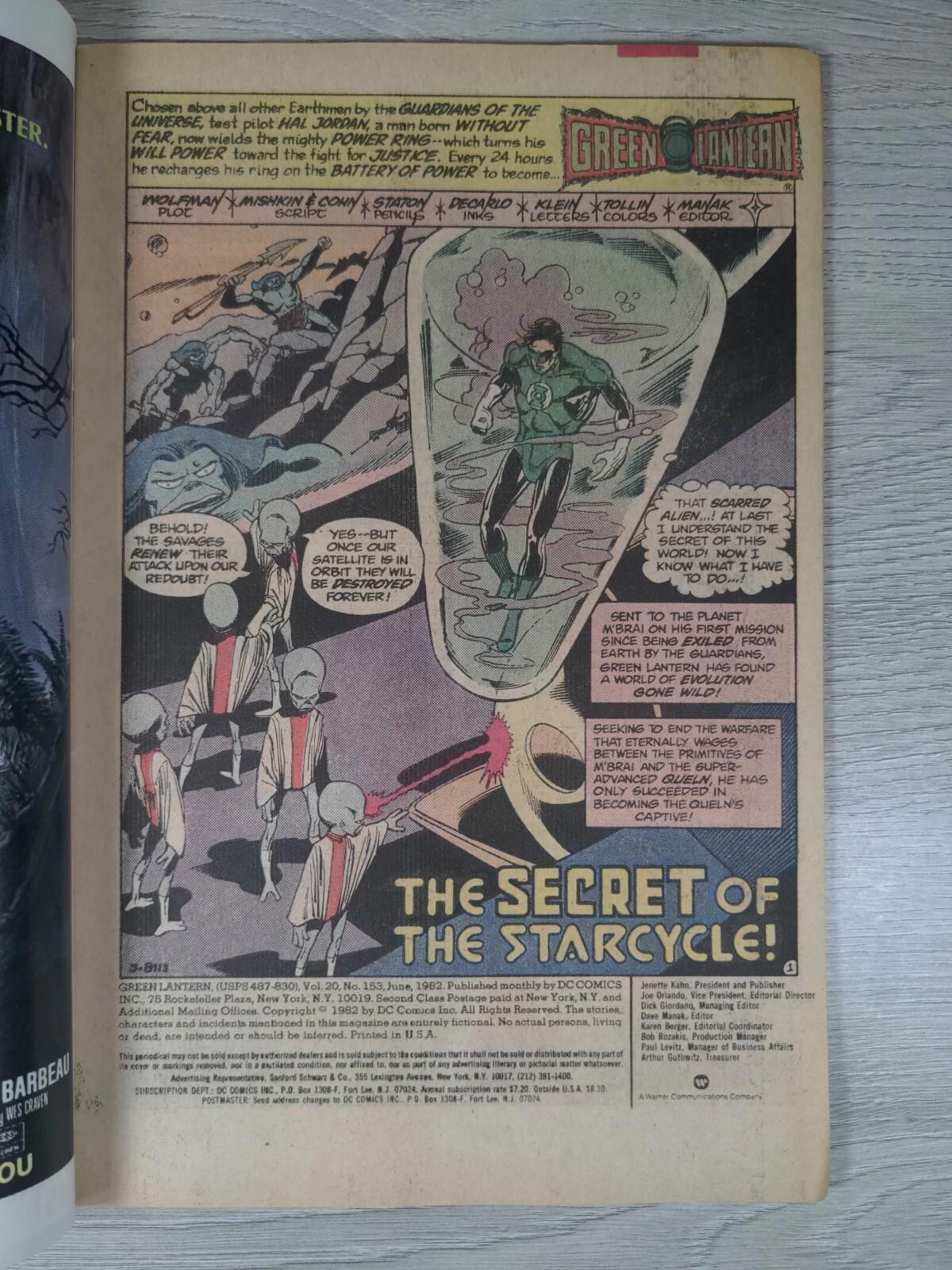 DC Comics Green Lantern #153 June 1982 - Vintage Comic