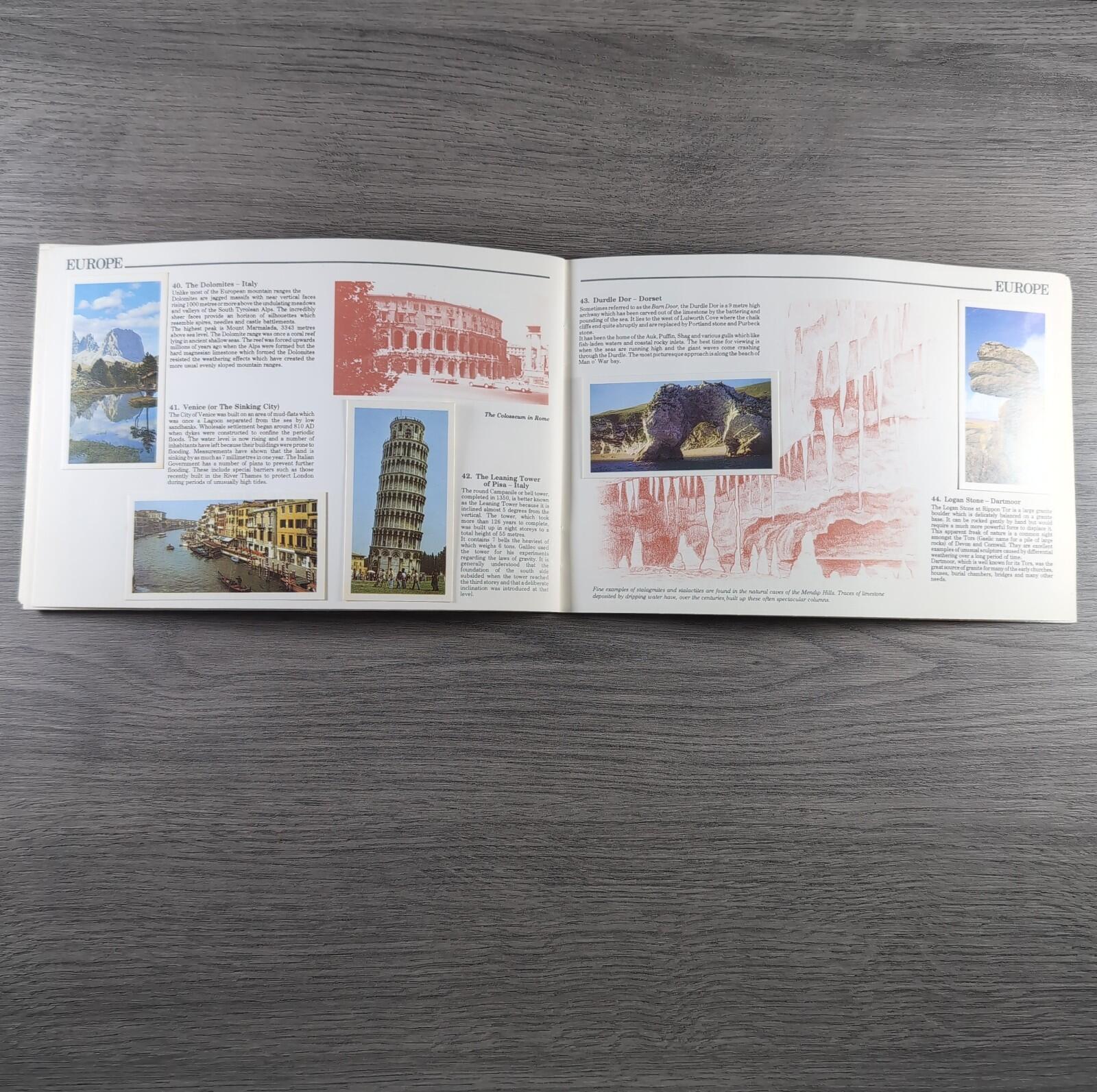 Brooke Bond Tea Picture Cards Album Features Of The World Complete Set