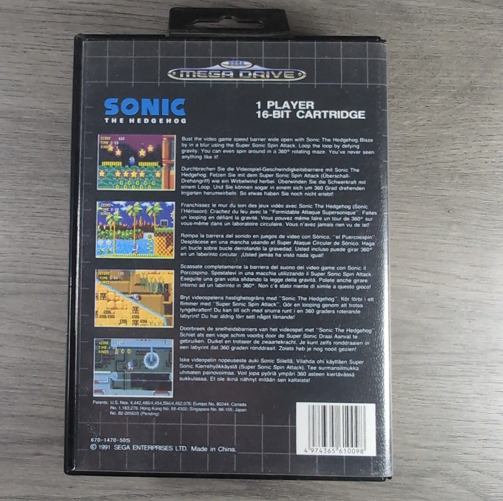 Sonic The Hedge Sega Mega Drive Game & Manual Tested & Working UK PAL Region
