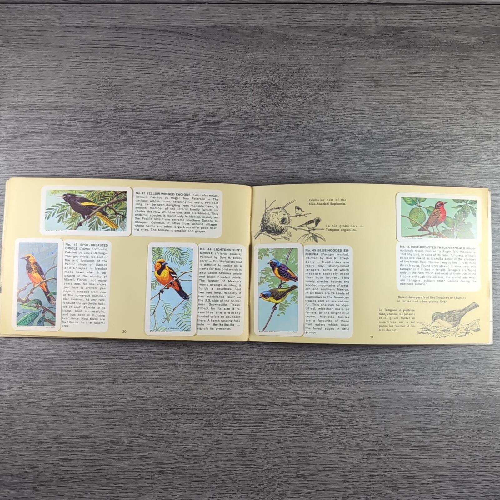 Brooke Bond Tea Picture Card Album No 6 Tropical Birds Complete Set Canada Issue