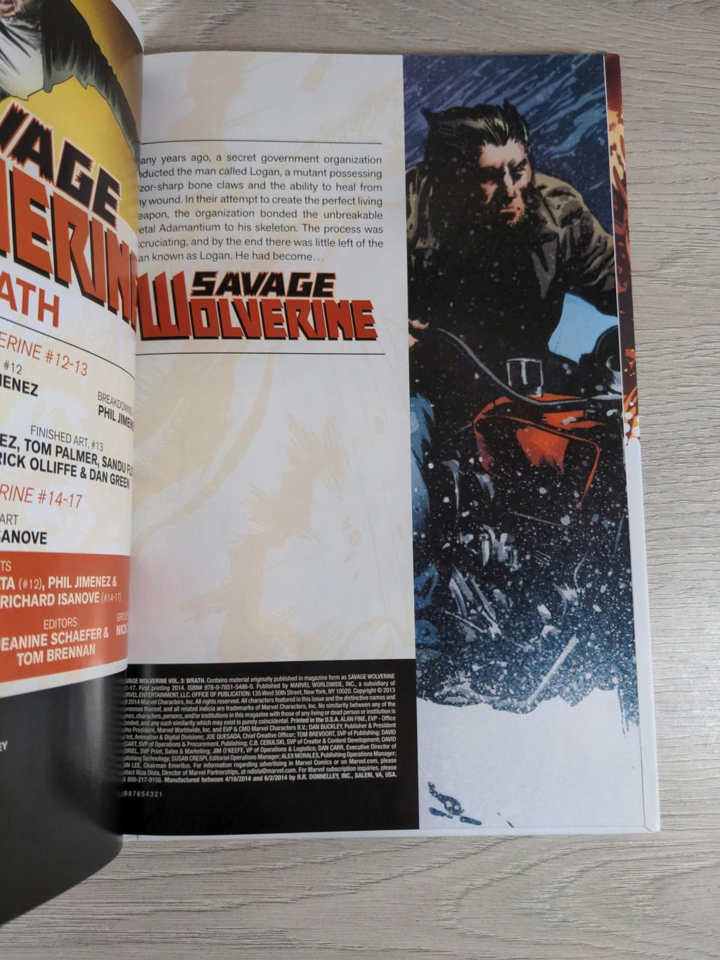 Marvel Comics Savage Wolverine Wrath Volume 3 Hardcover Graphic Novel Marvel Now - Retrorama UK