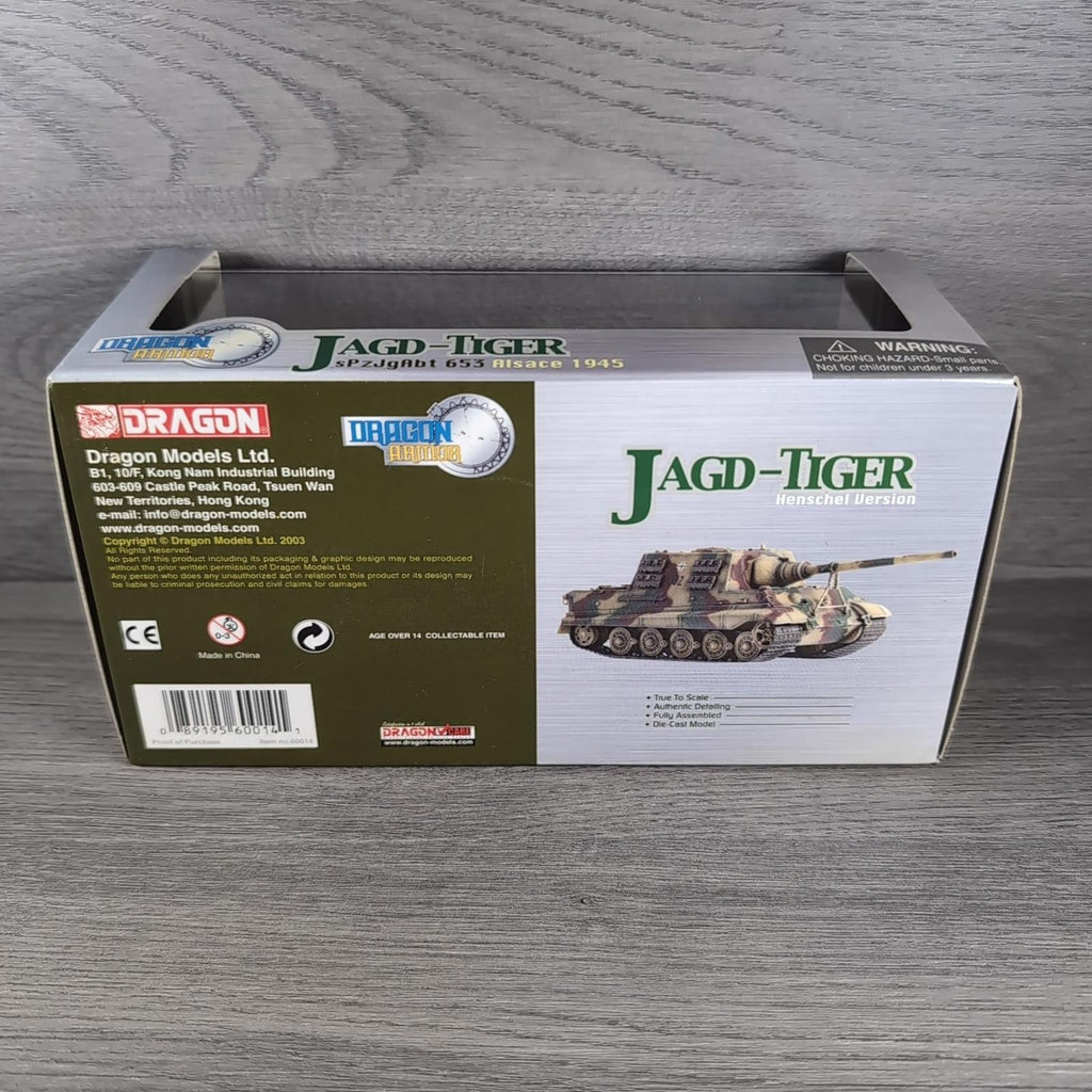 Dragon Armor Jagd-Tiger sPzJgAbt 653 Alsace 1945 1:72 Scale Model 60014