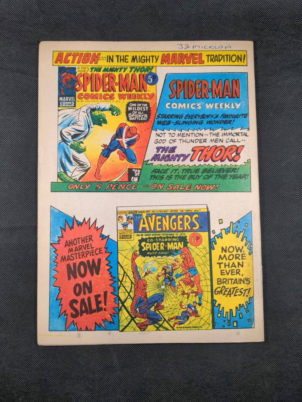 Mighty World of Marvel Issue No 58 November 1973 Vintage Marvel UK Comic - Retrorama UK