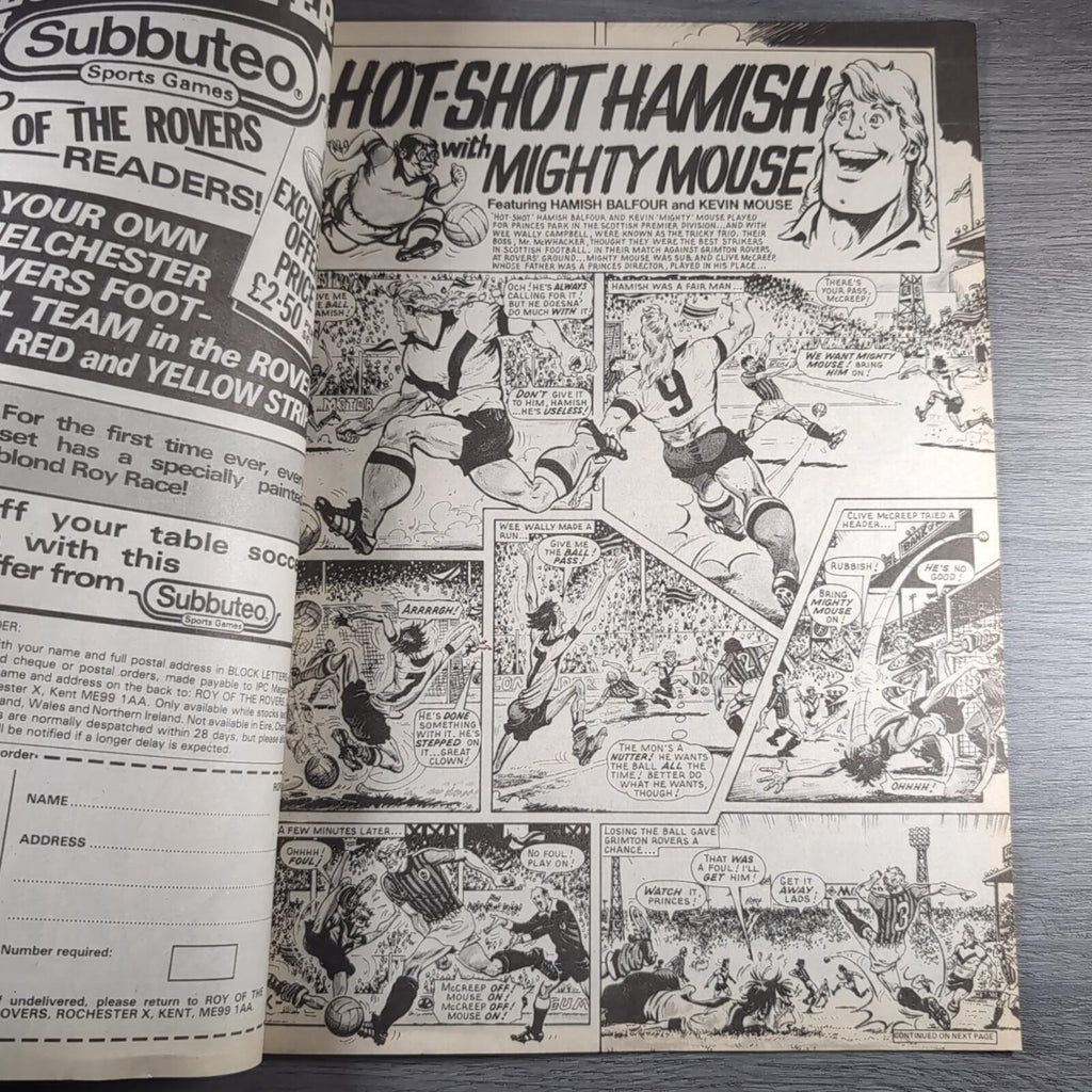 Roy of The Rovers 7th September 1985 Vintage Comic IPC Magazines