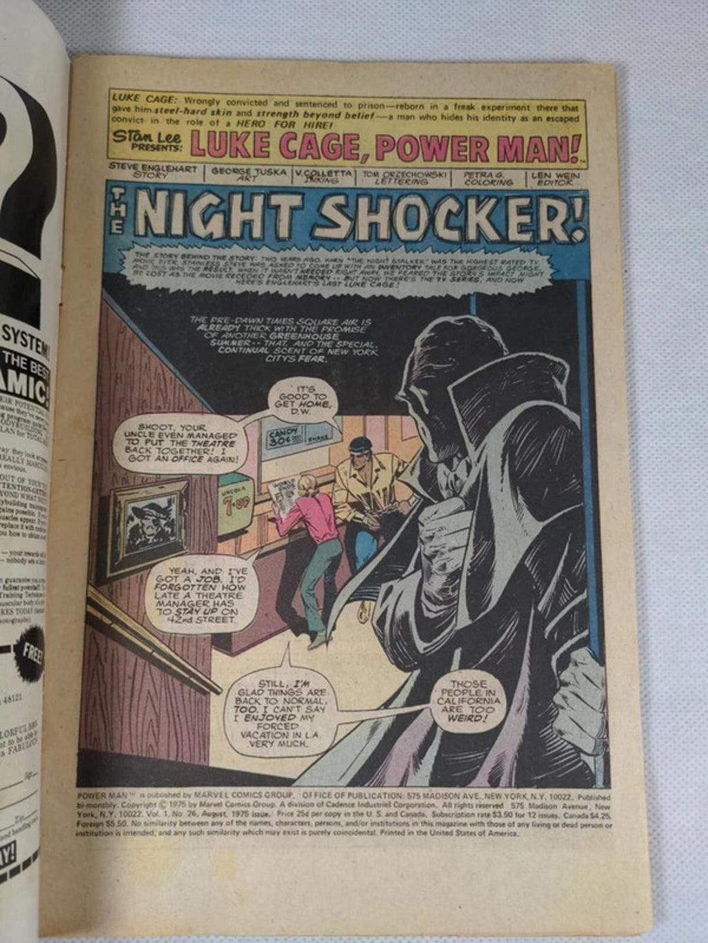 Marvel Comics Luke Cage Power Man #26 August 1975 - Vintage Comic
