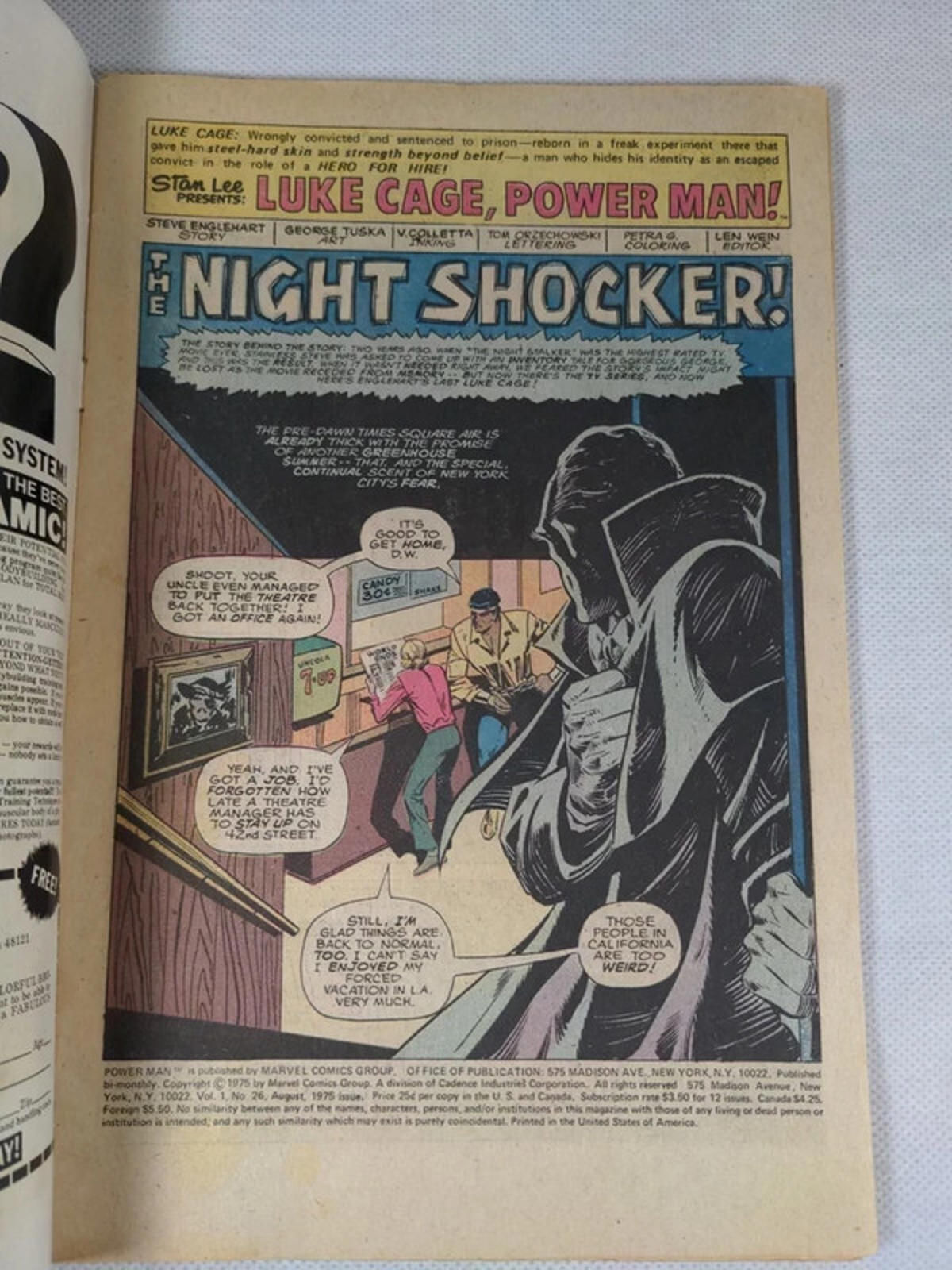 Marvel Comics Luke Cage Power Man #26 August 1975 - Vintage Comic
