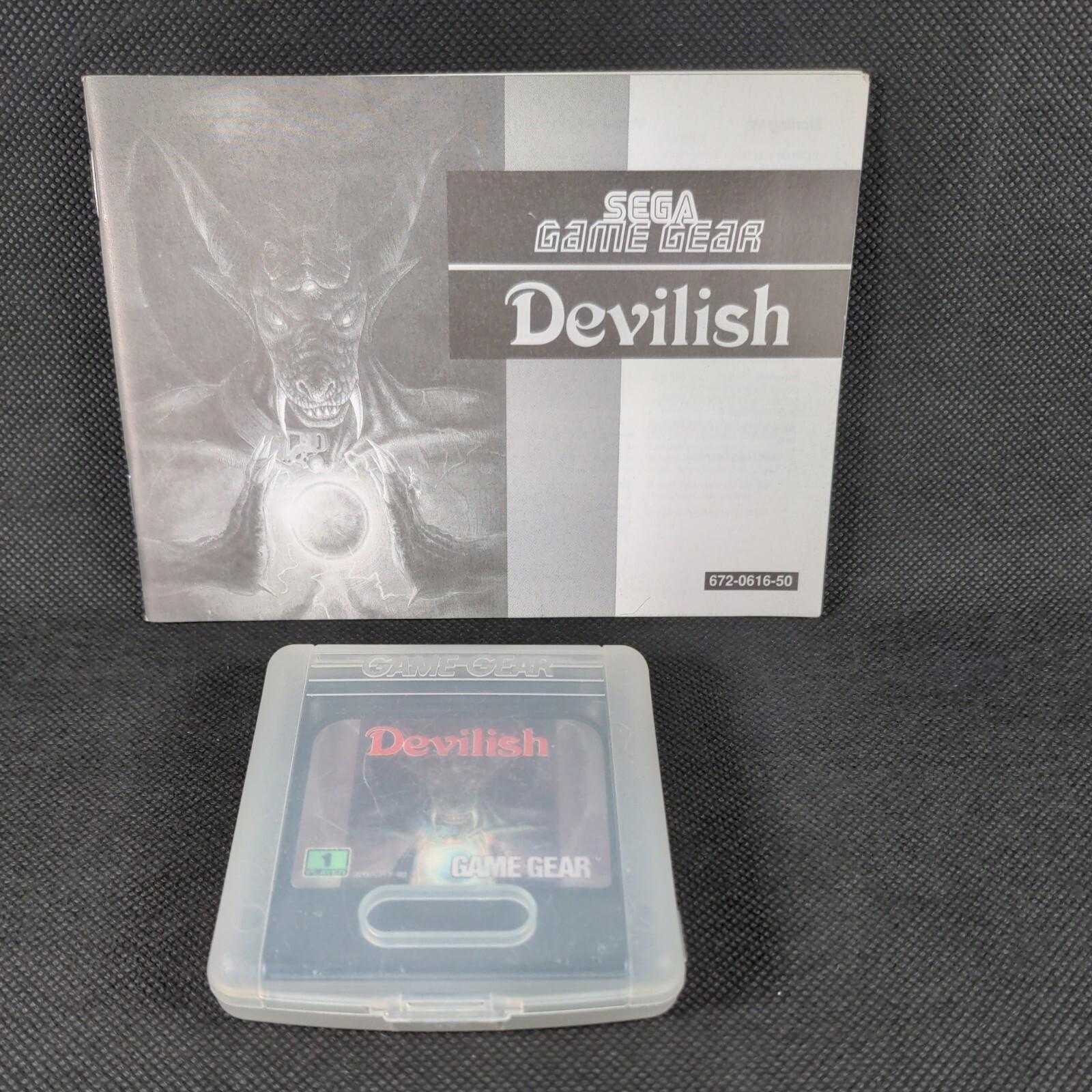 Devilish Cartridge & Manual Sega Game Gear Game Tested & Working