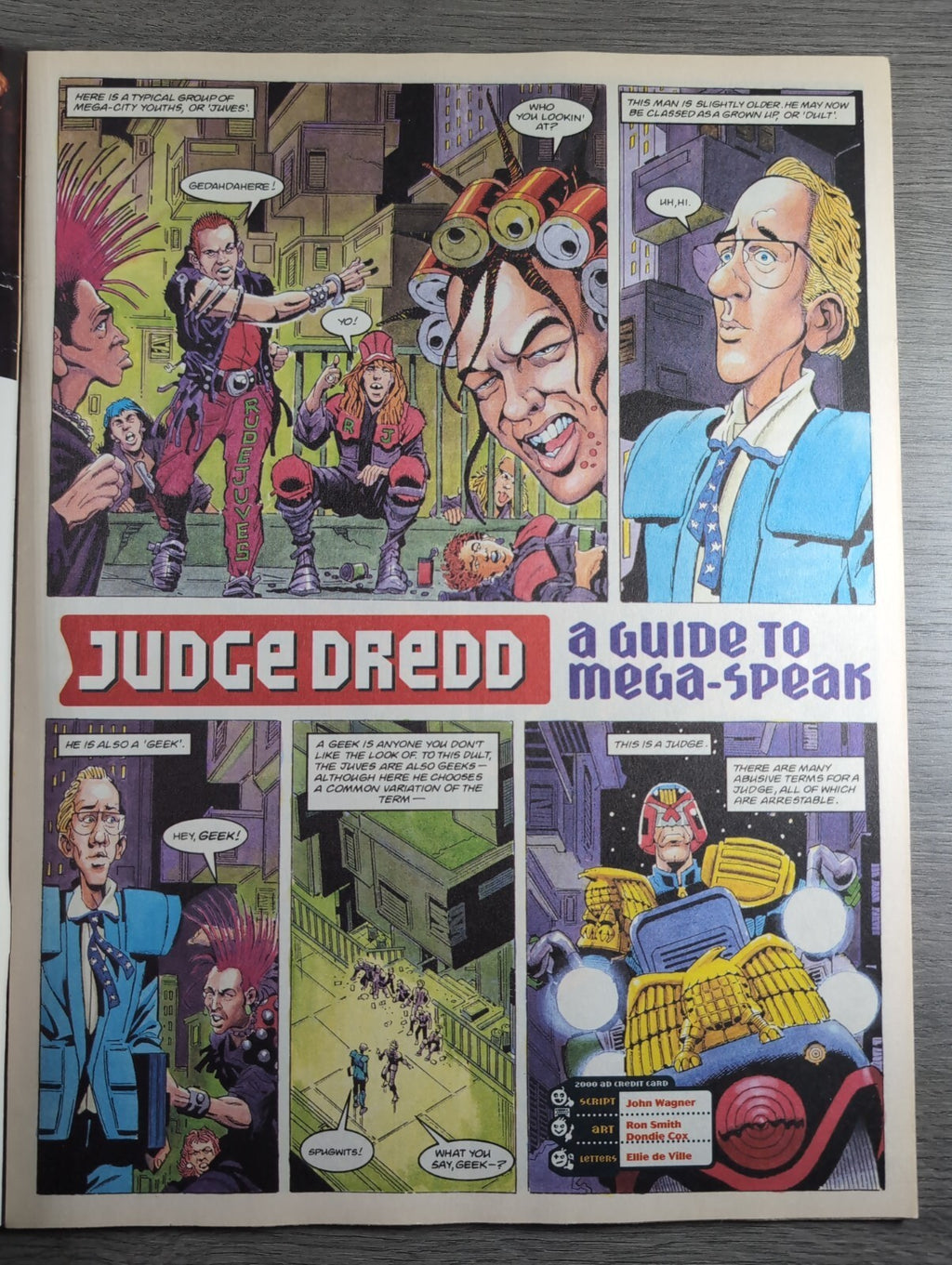 2000AD Prog 899 Featuring Judge Dredd Comic 5th Aug 1994 Vintage Retro Comic