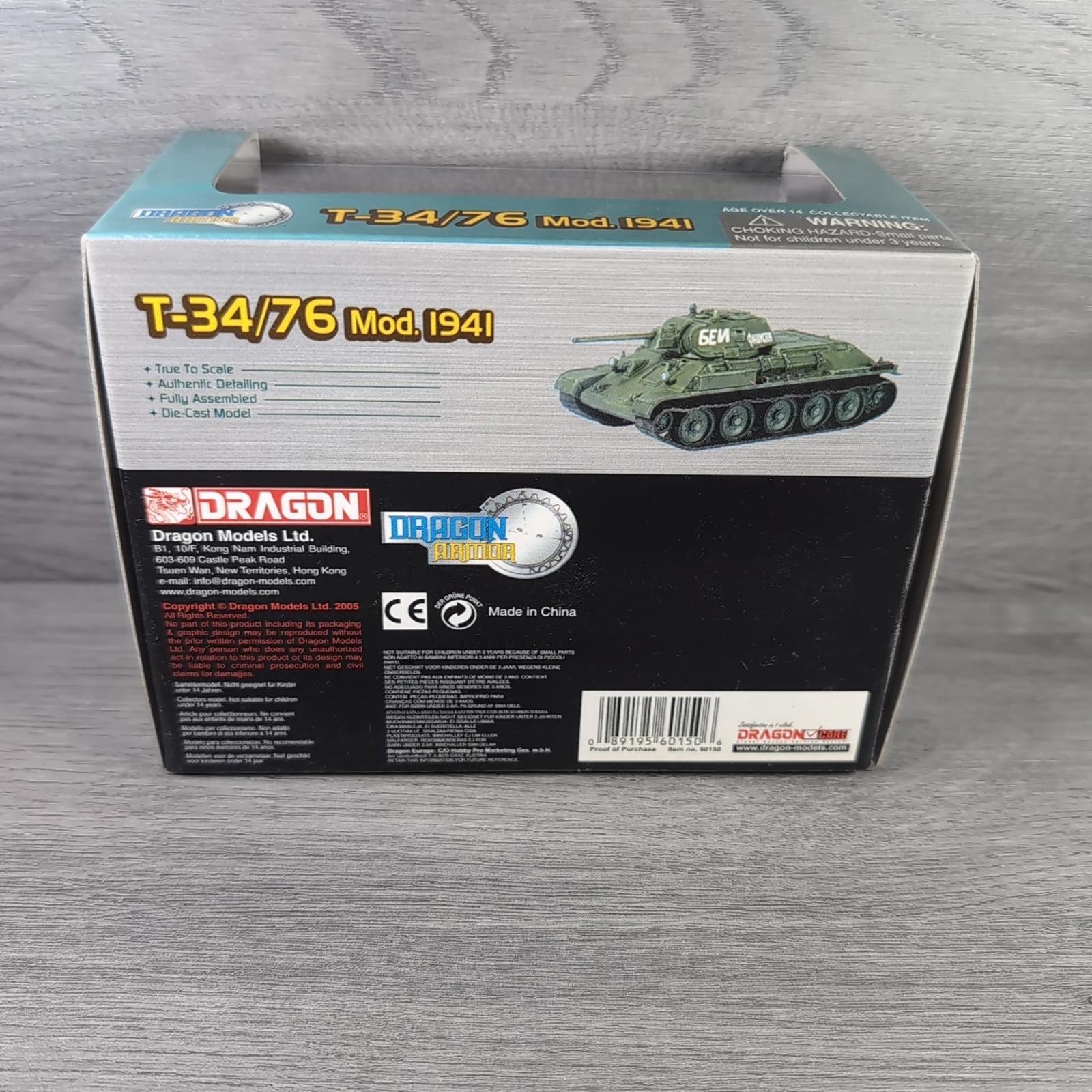 Dragon Armor T-34/76 Mod. 1941 Eastern Front 1941 1:72 Scale Model 60150