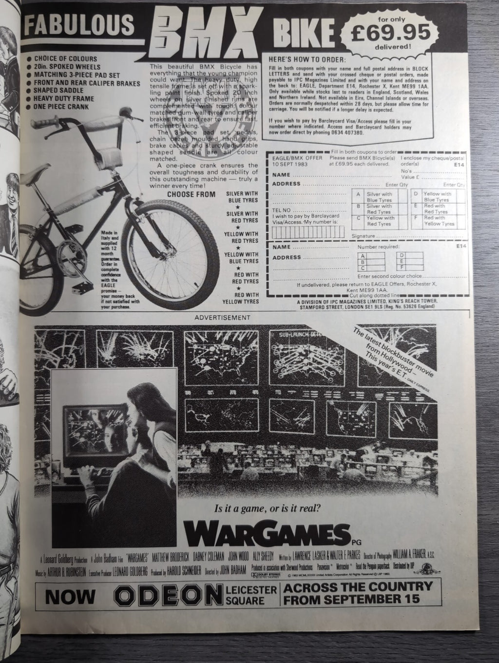 Eagle Comic 10th September 1983 Vintage Retro UK Comic