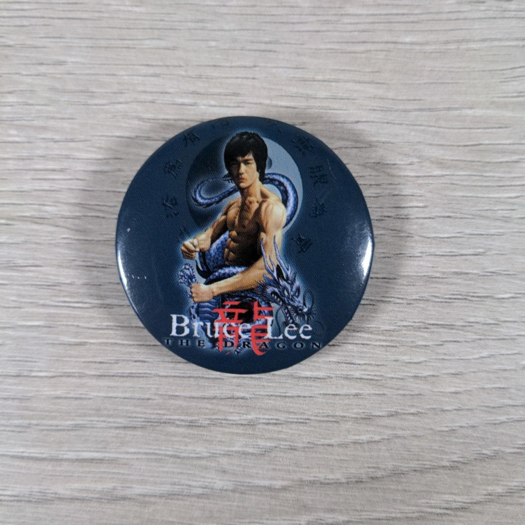 Bruce Lee Vintage Pin Badge Martial Arts Films - Retrorama UK