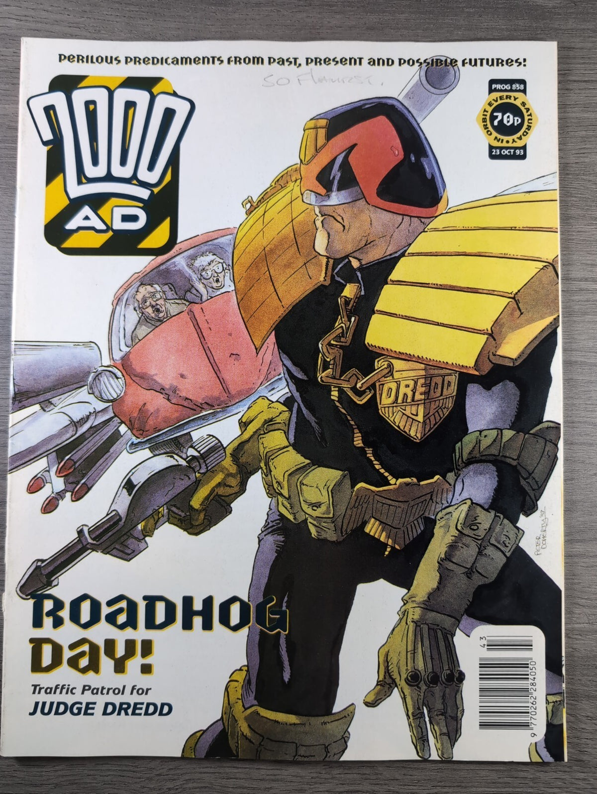 2000AD Prog 858 Featuring Judge Dredd Comic 23 Oct 1993 Vintage Retro Comic