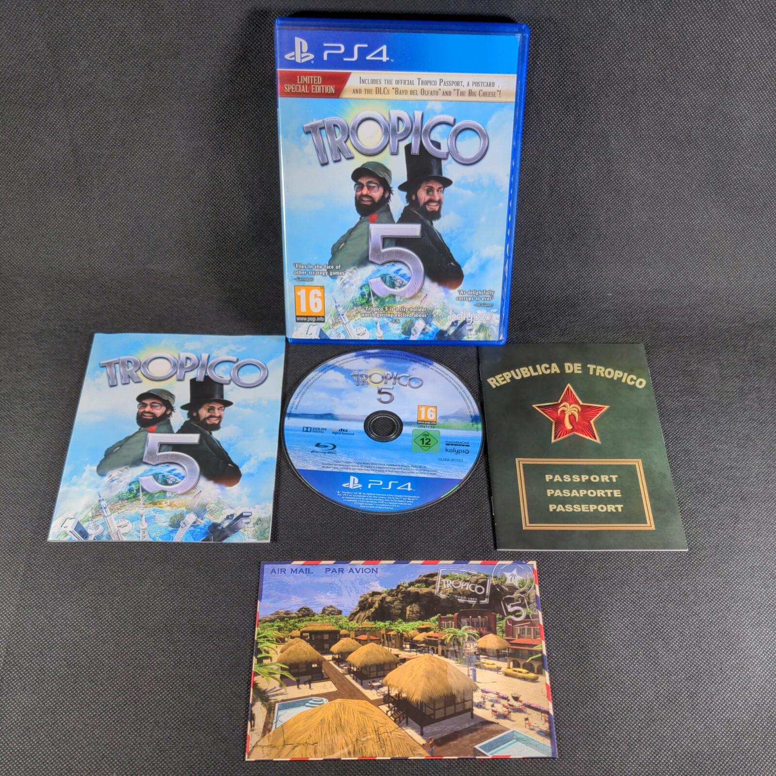 Tropico 5 PlayStation 4 (PS4) Complete With Post Card Passport & Manual