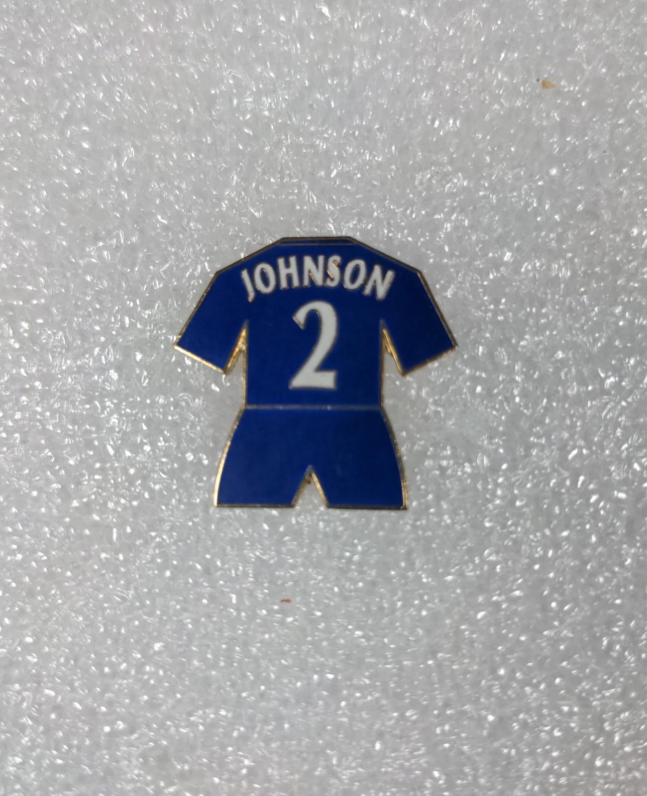 Chelsea Football Club Johnson No2 Shirt Enamel Pin Badge - Retrorama UK