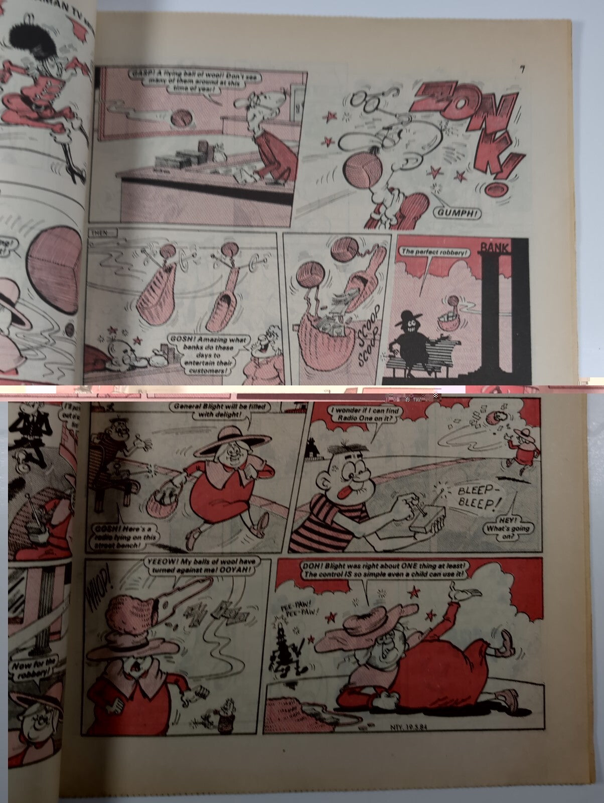 Nutty Comic Featuring Bananaman Issue No. 223 May 19th 1984 Vintage Retro Comic