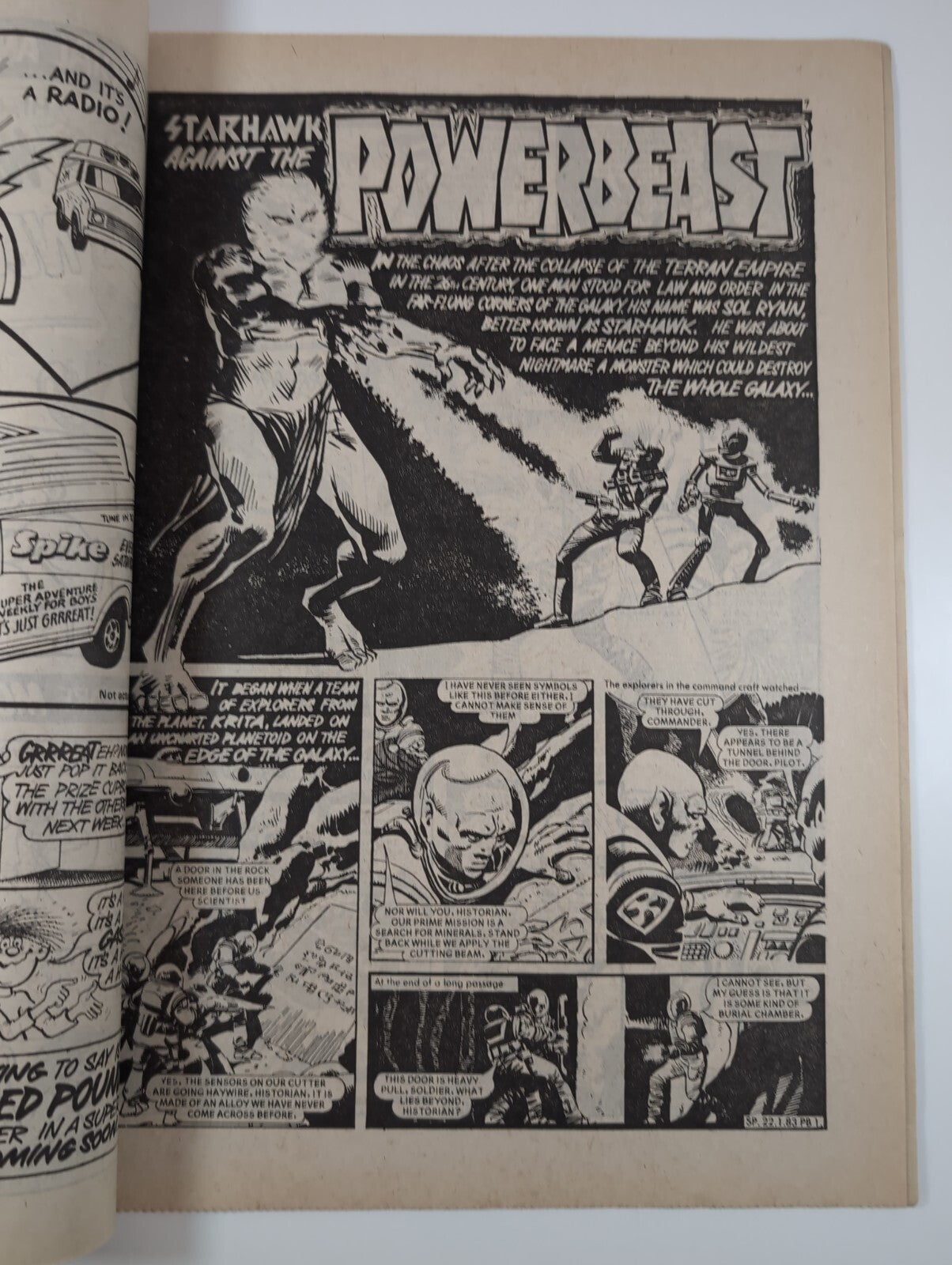 Spike Comic Issue No. 1 Jan 22nd 1983 D.C Thomson Vintage Retro Comic