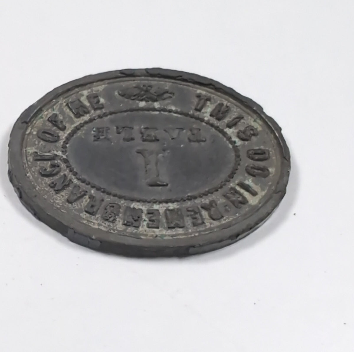 Kinnettles Parish Church 1 Table Token Year 1864 Victorian Era
