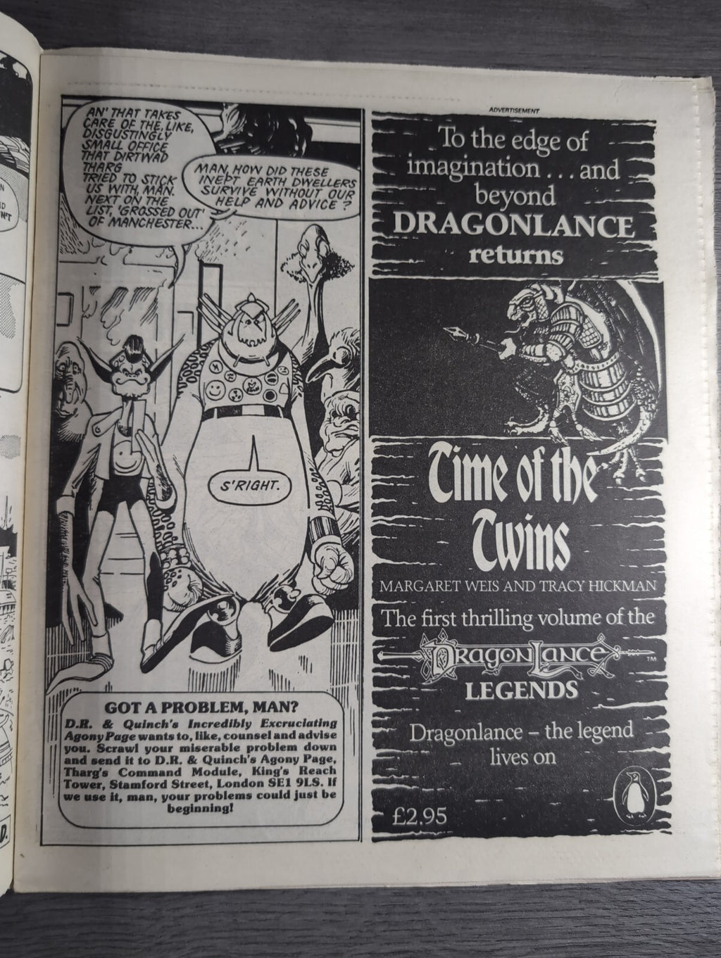 2000AD Prog 516 Featuring Judge Dread Comic 4th April 1987 Vintage Retro Comic