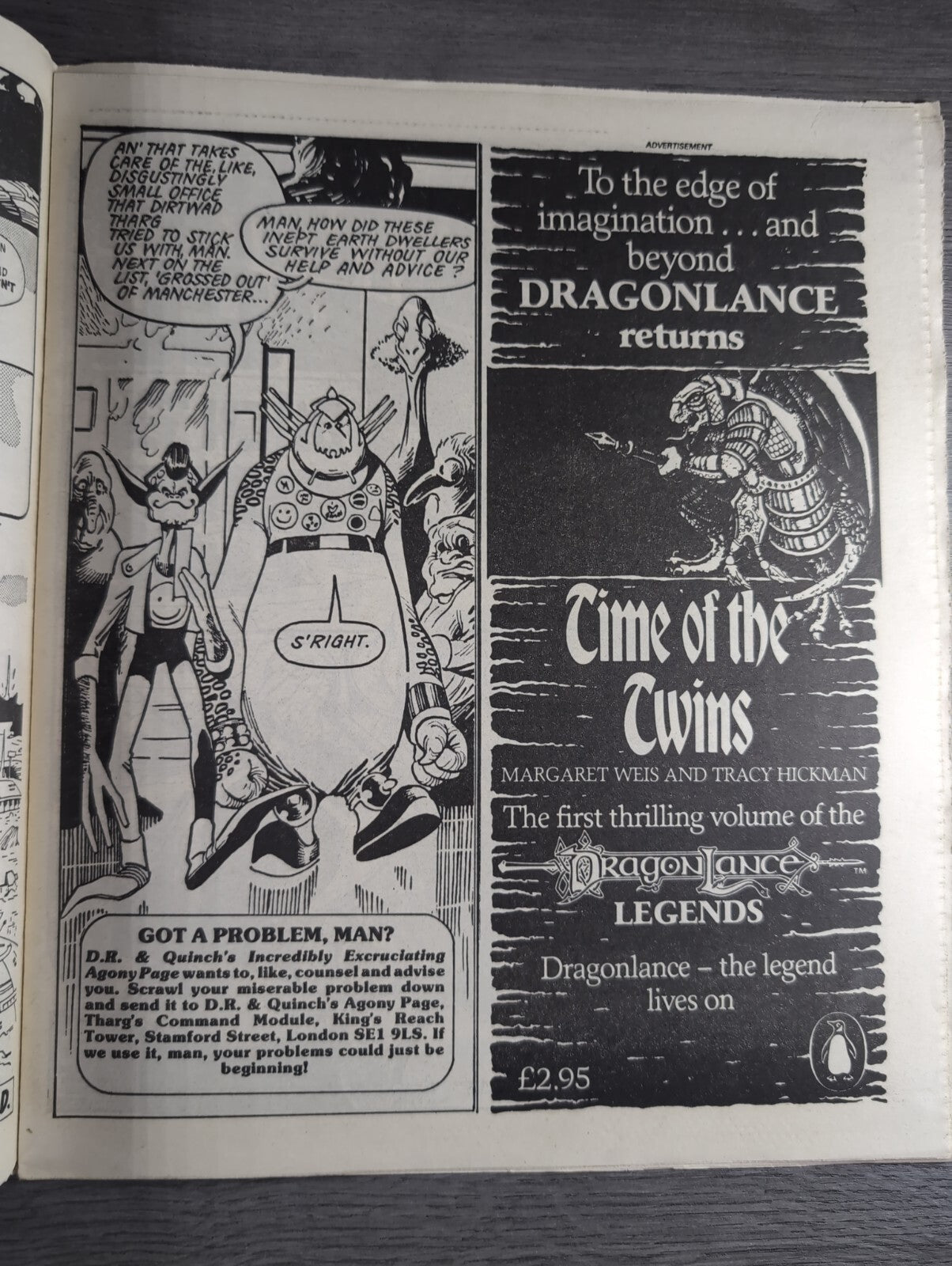 2000AD Prog 516 Featuring Judge Dread Comic 4th April 1987 Vintage Retro Comic