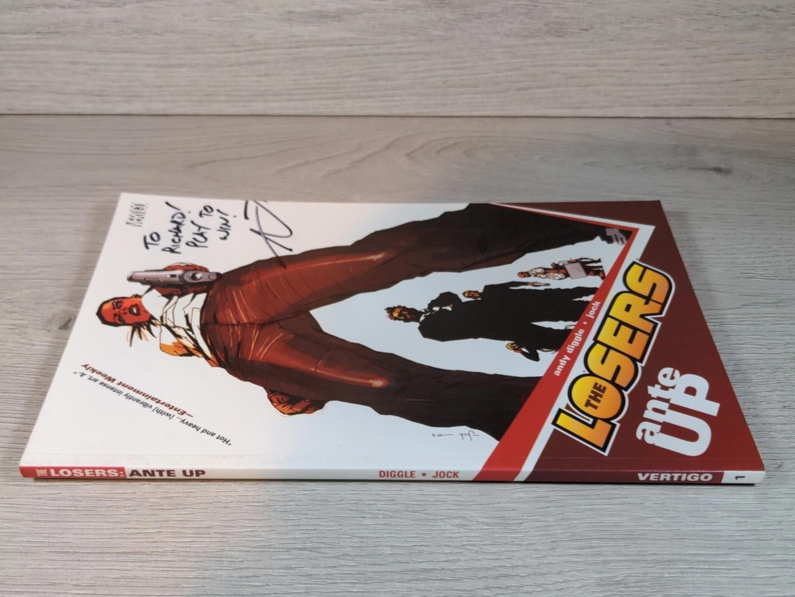 The Losers Ante Up Vol 1 Vertigo Graphic Novel Signed Cover Graphic Novel