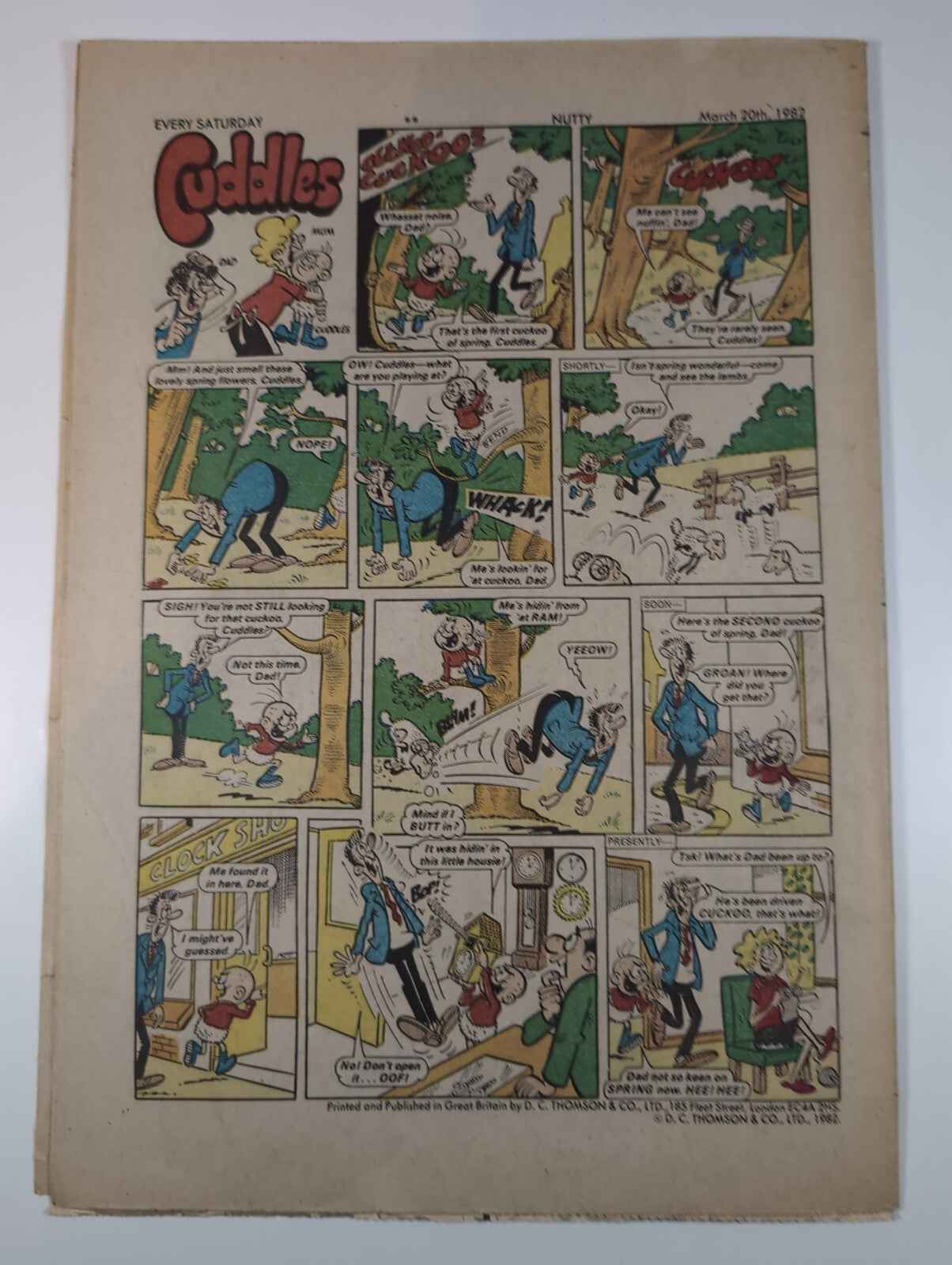 Nutty Comic Featuring Bananaman Issue No. 110 Mar 20th 1982 Vintage Retro Comic