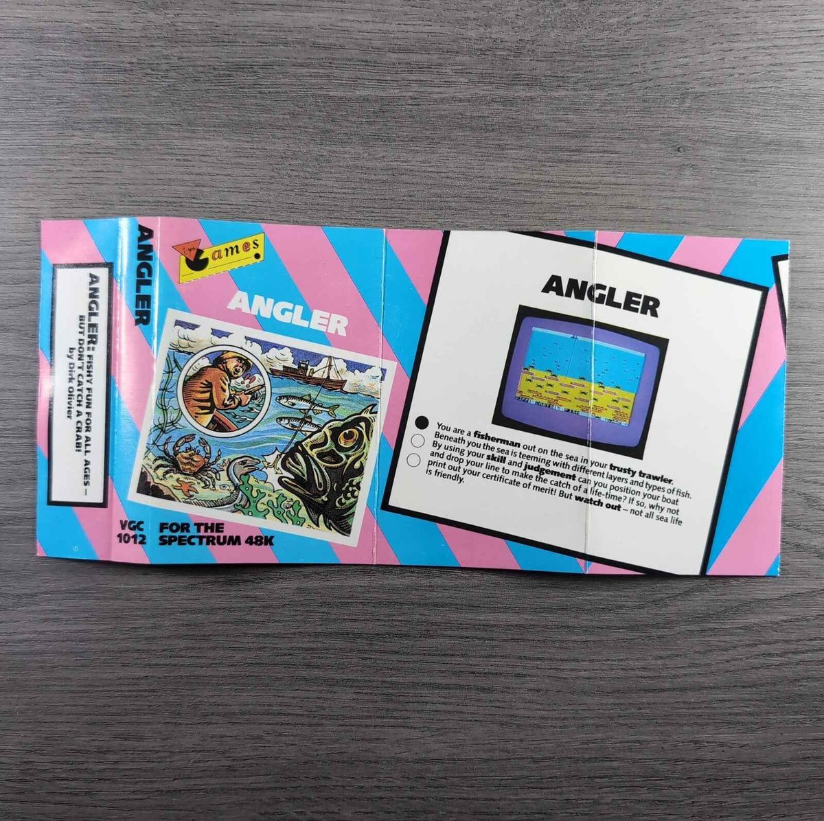 Angler ZX Spectrum 48K Virgin Games Retro Video Game Tested & Working