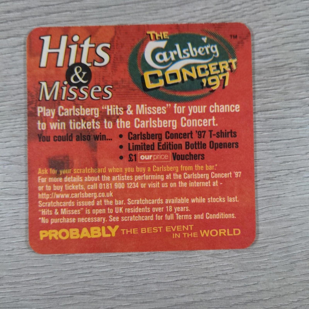Carlsberg 4 x Vintage Beer Mats Pub Bar Coaster Breweriana - Retrorama UK