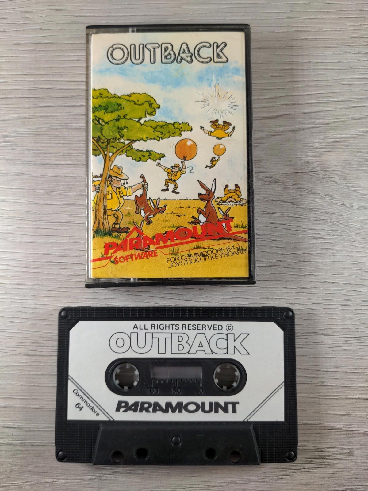 Outback Commodore 64 C64 Video Game Cassette Tested & Working