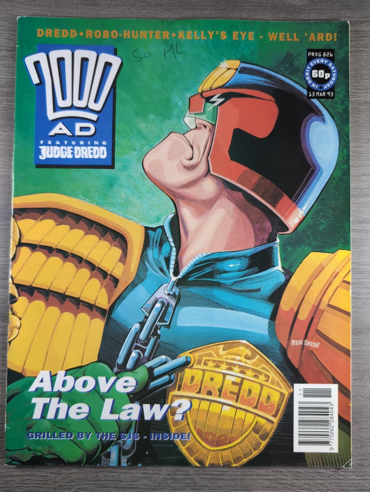 2000AD Prog 826 Featuring Judge Dredd Comic 13th March 1993 Vintage Retro Comic